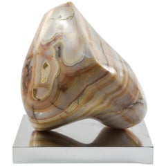 Abstract Carved Onyx Marble Sculpture