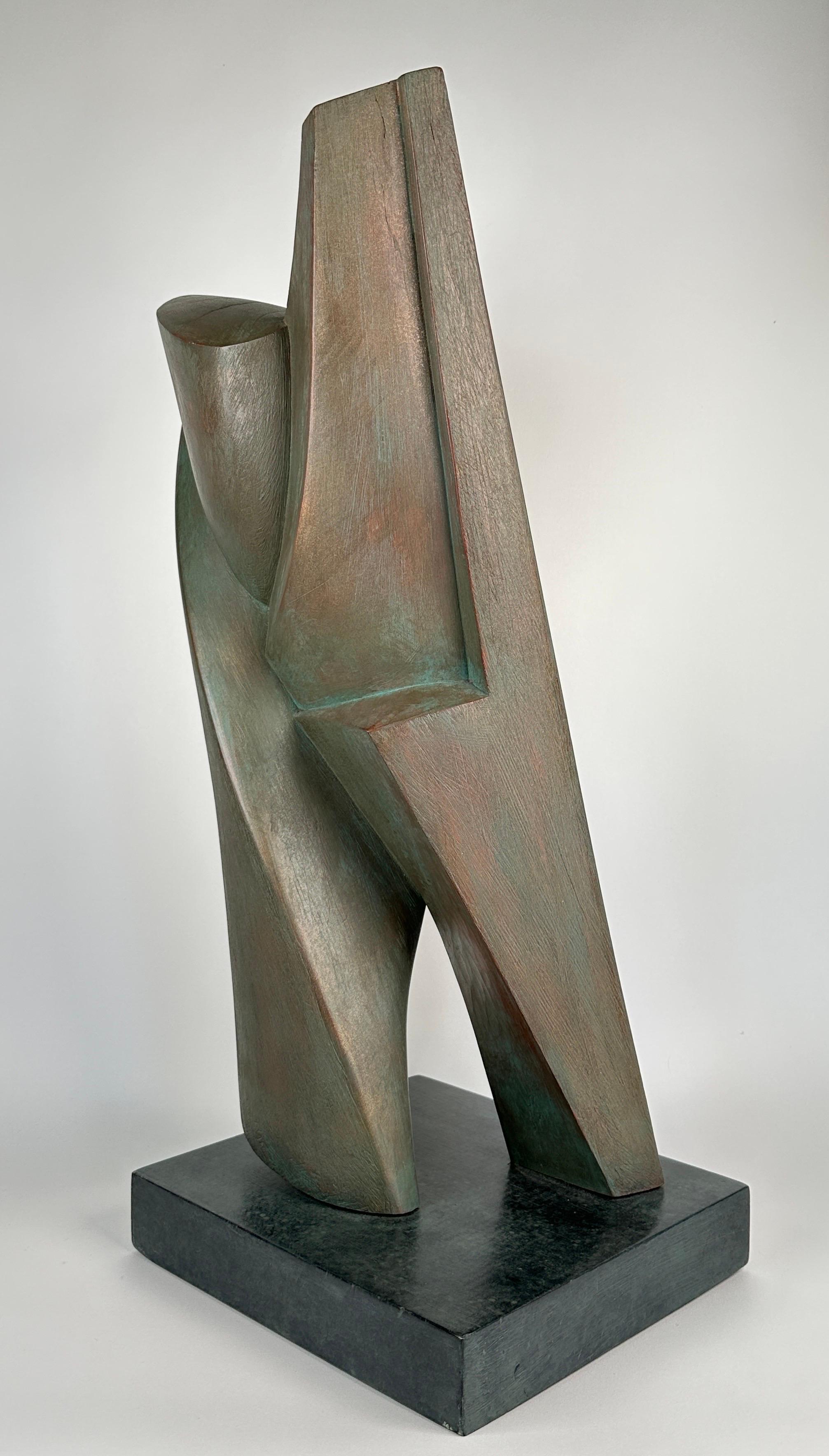 American Abstract carved Wood Sculpture by Elaine Lorenz For Sale