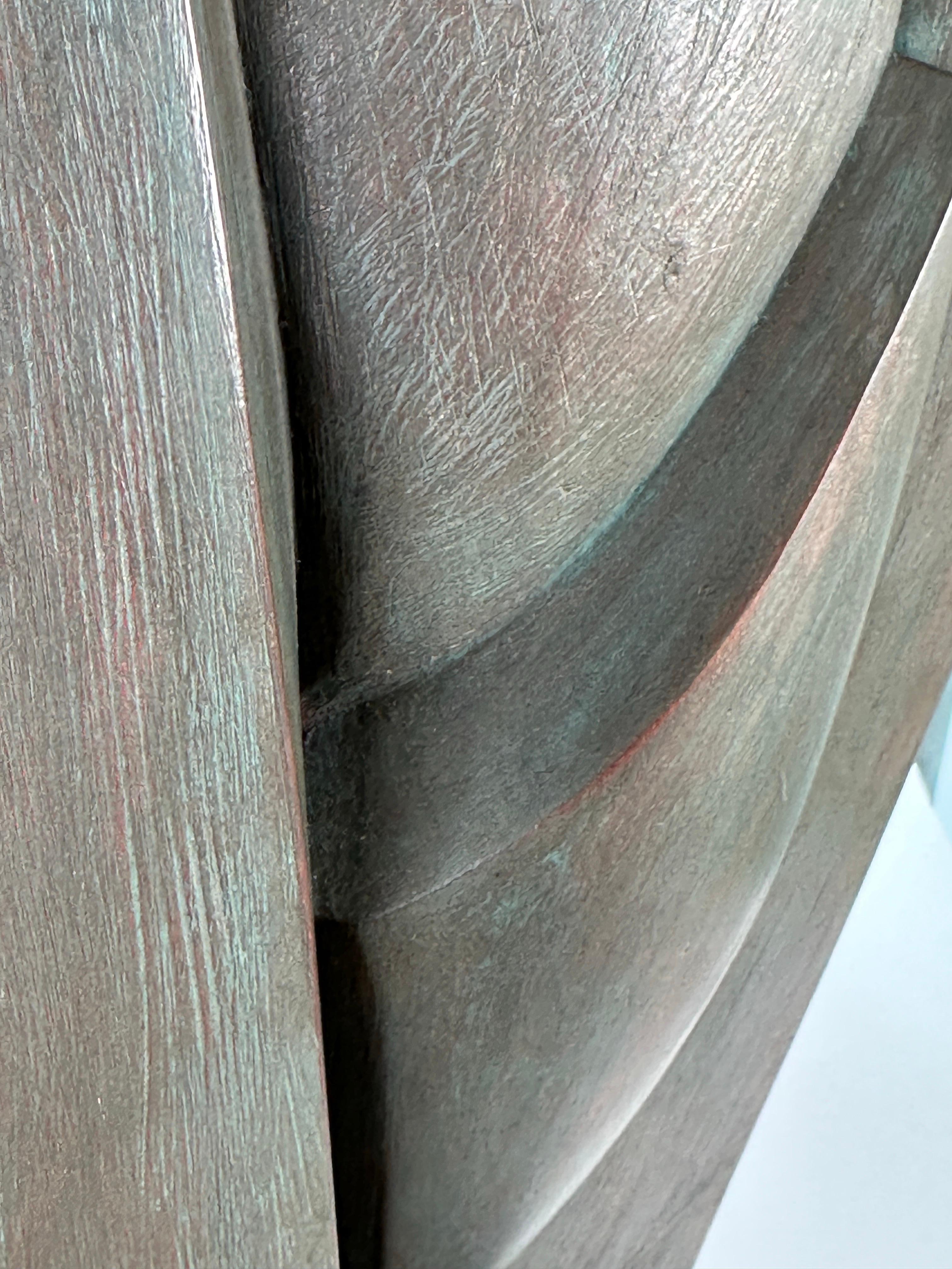 20th Century Abstract carved Wood Sculpture by Elaine Lorenz For Sale
