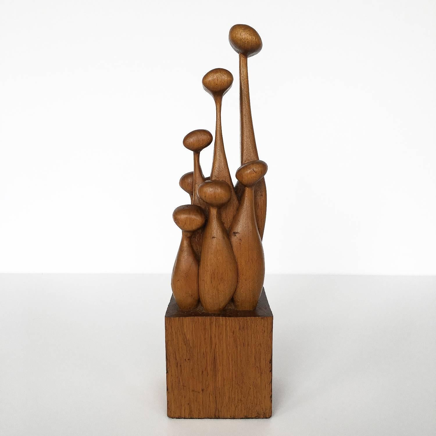 Abstract Carving Abstract Carved Wood Sculpture by J Curnow at 1stDibs | abstract carving