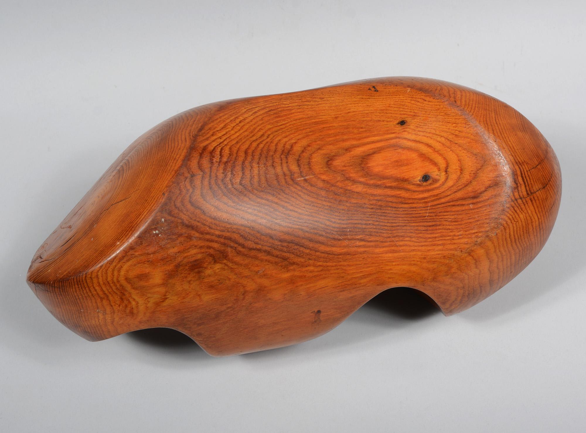 Abstract Carved Wood Table Top Sculpture 3