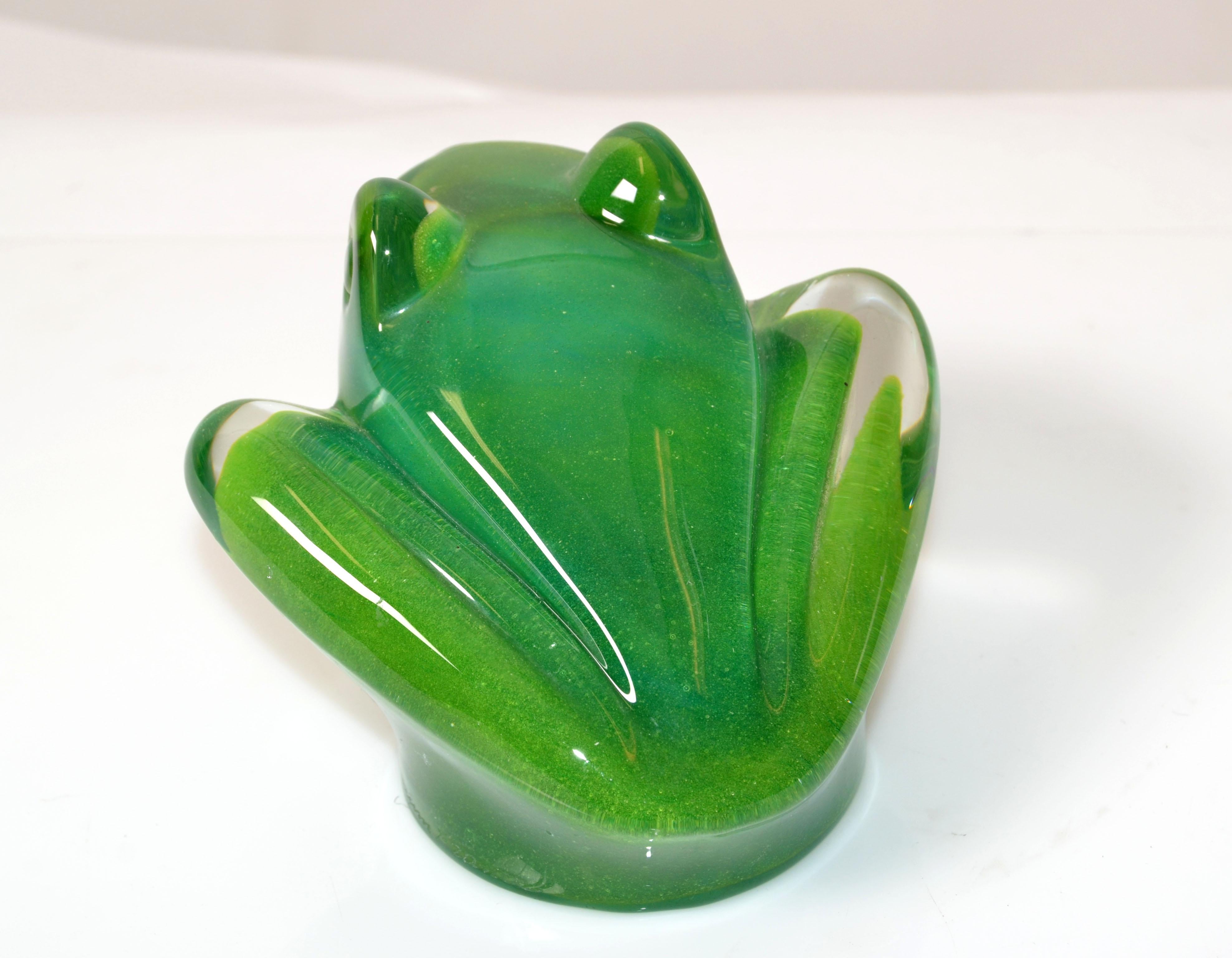 blown glass frog