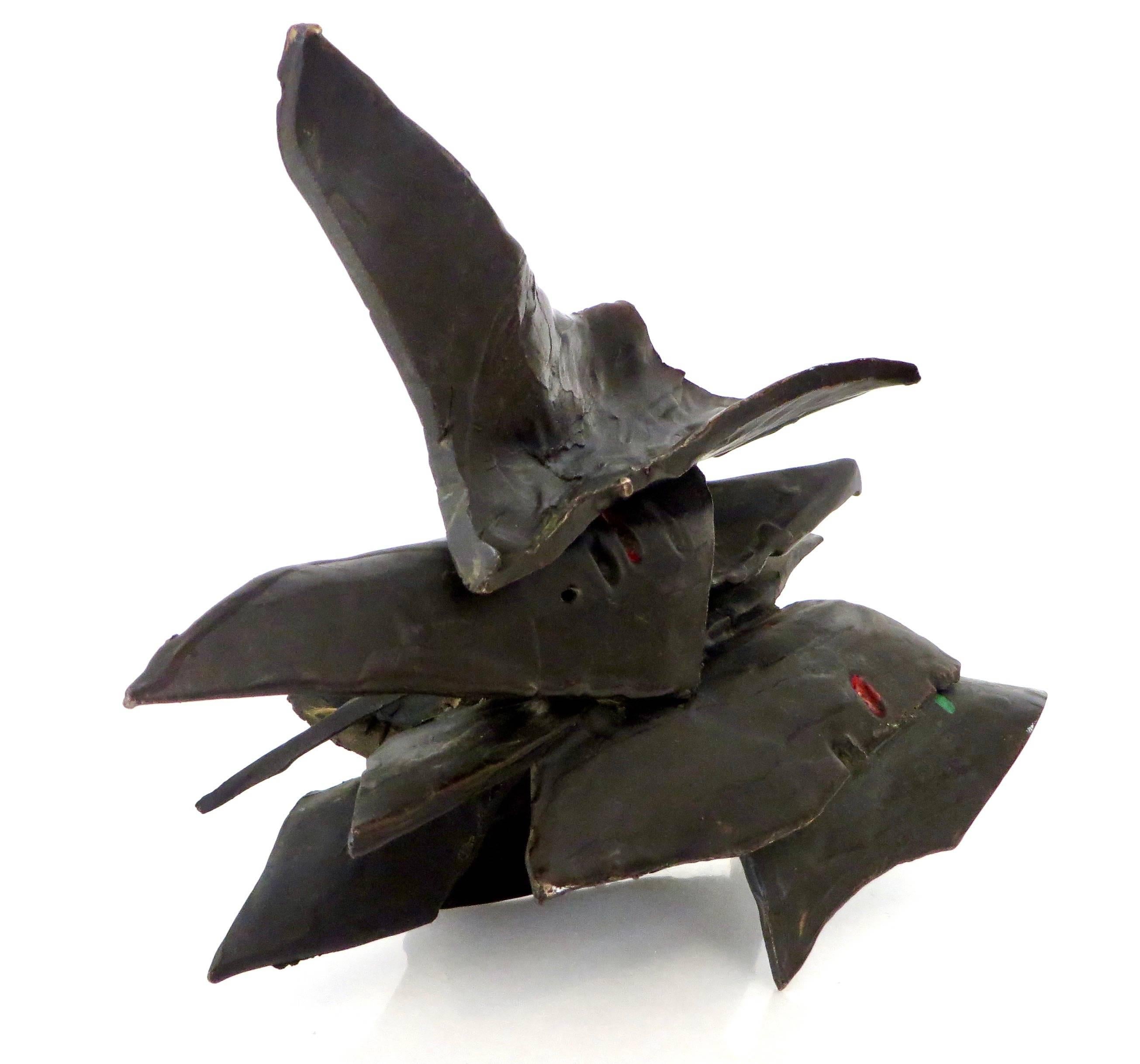 Mid-Century Modern Abstract Cast Bronze Sculpture