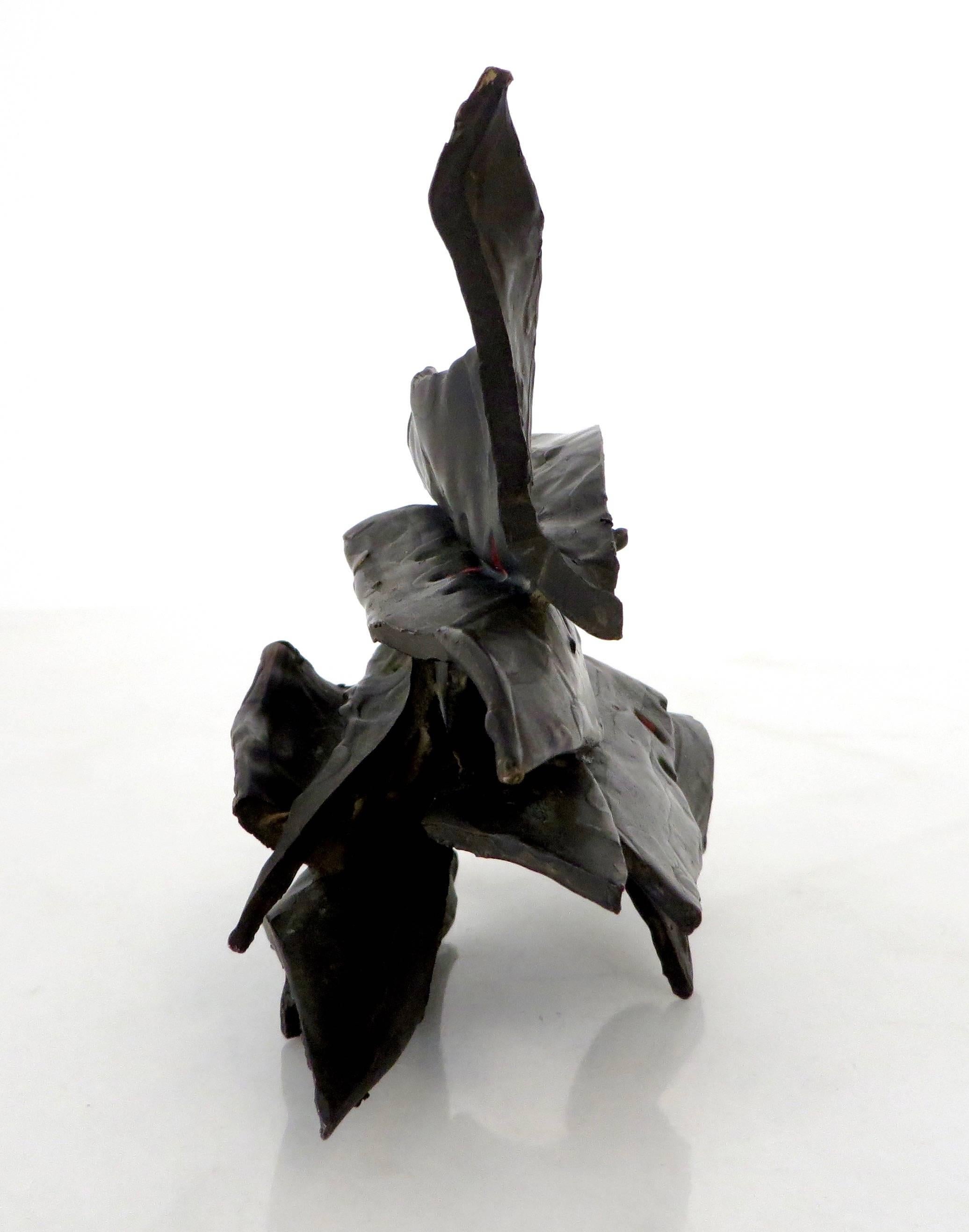 American Abstract Cast Bronze Sculpture