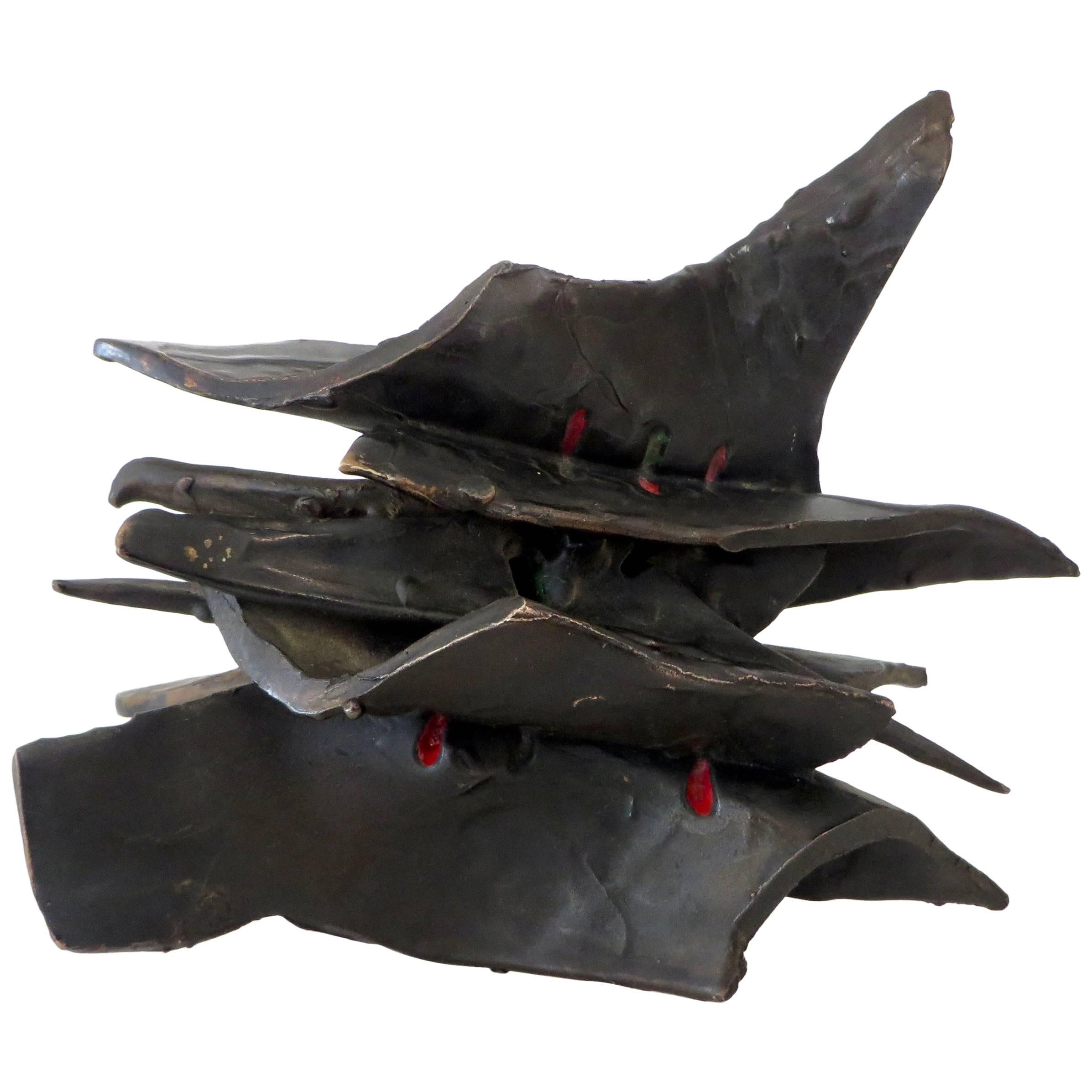 Abstract Cast Bronze Sculpture
