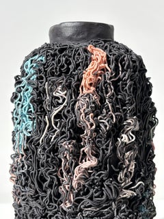 Jarrón abstracto de cerámica artística, finales del siglo XX