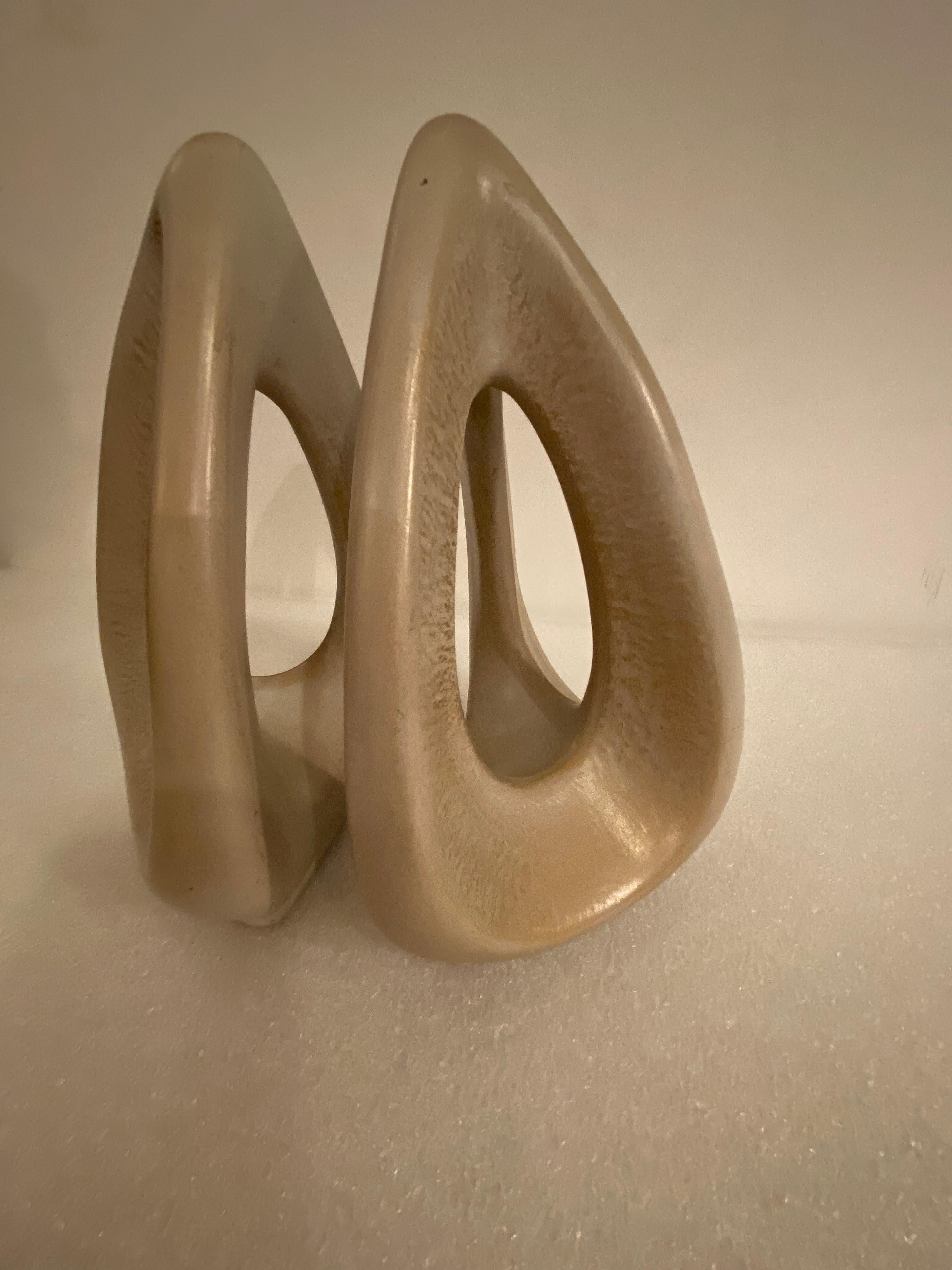 Abstract Ceramic Bookends In Good Condition For Sale In Philadelphia, PA
