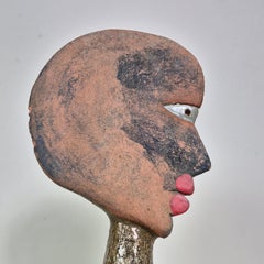 Busto astratto in ceramica di Dieter Eichelmann, Germania anni '80
