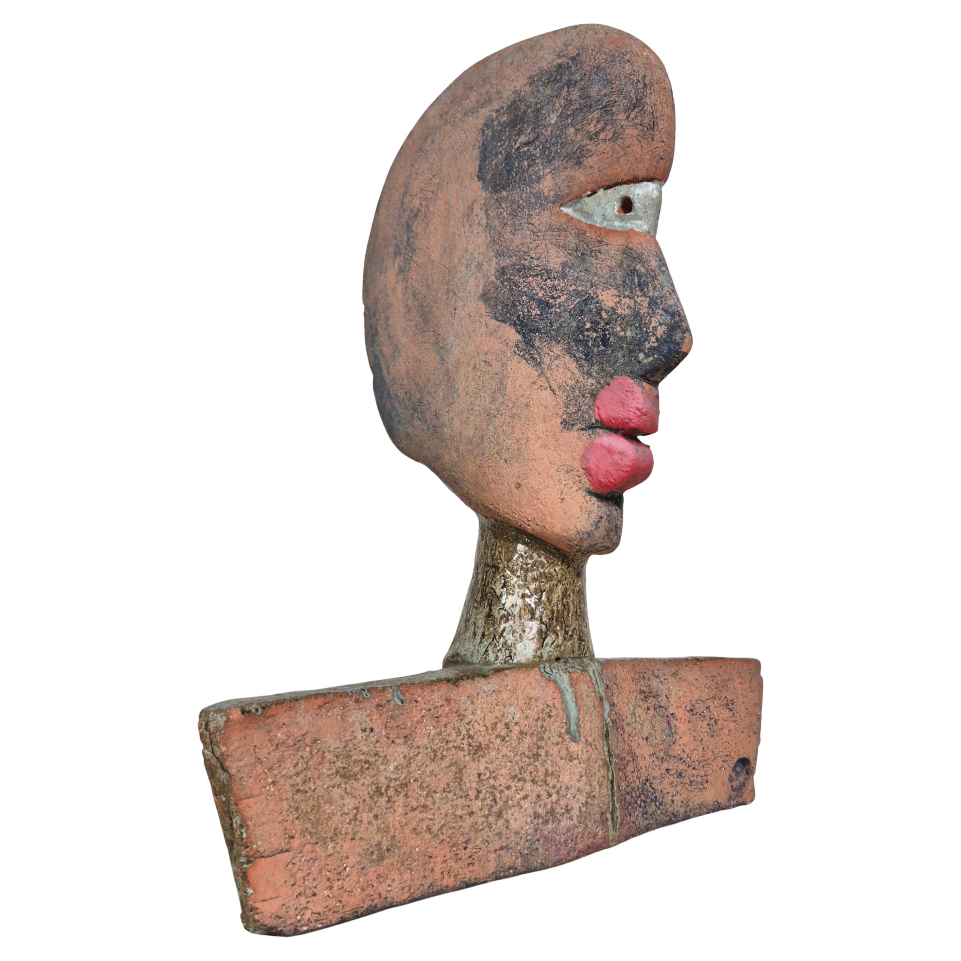 Abstract ceramic buste by Dieter Eichelmann, Germany 1980s For Sale
