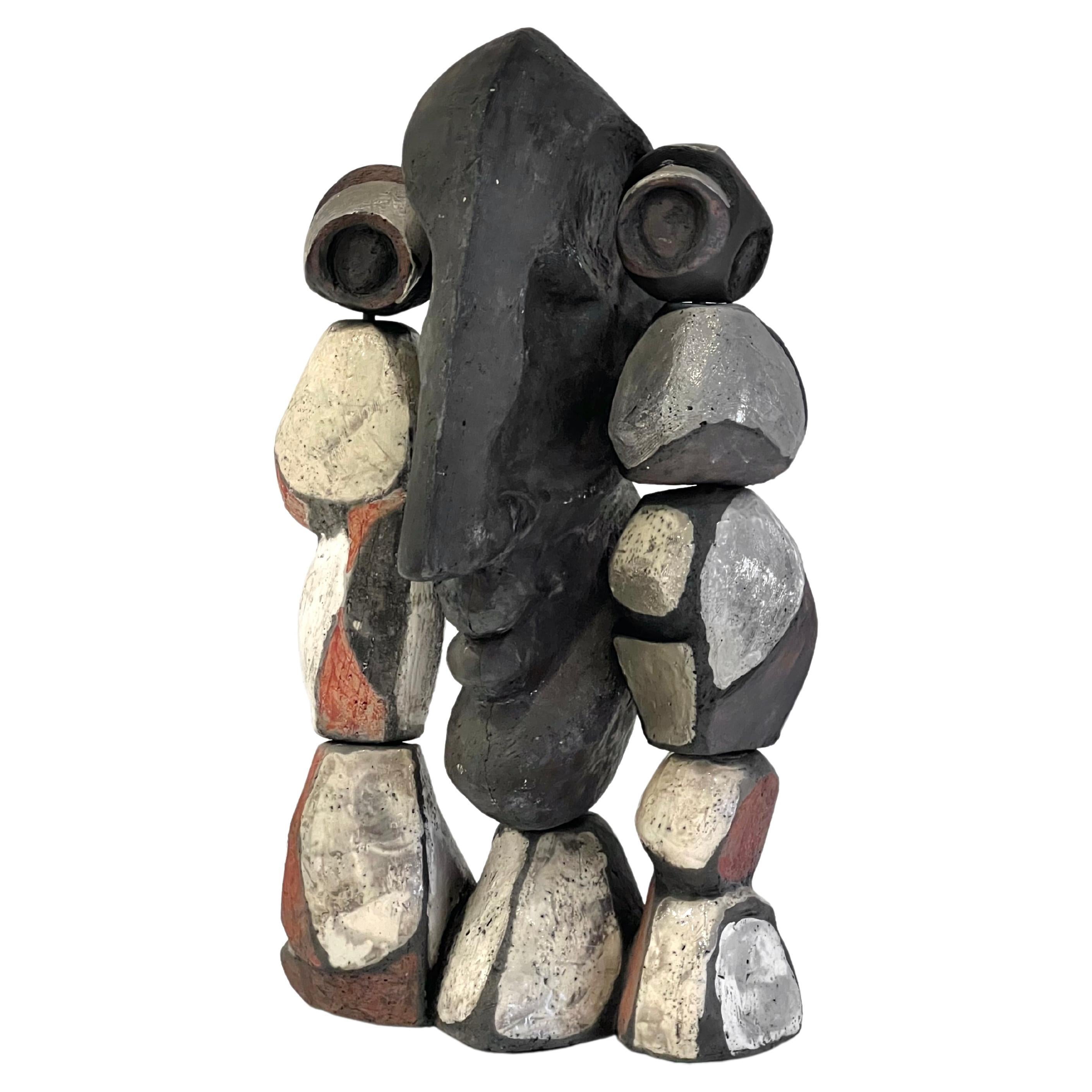 Abstract Ceramic Figural Sculpture by Roger Capron For Sale