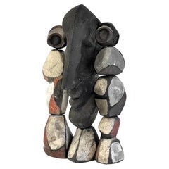 Vintage Abstract Ceramic Figural Sculpture by Roger Capron