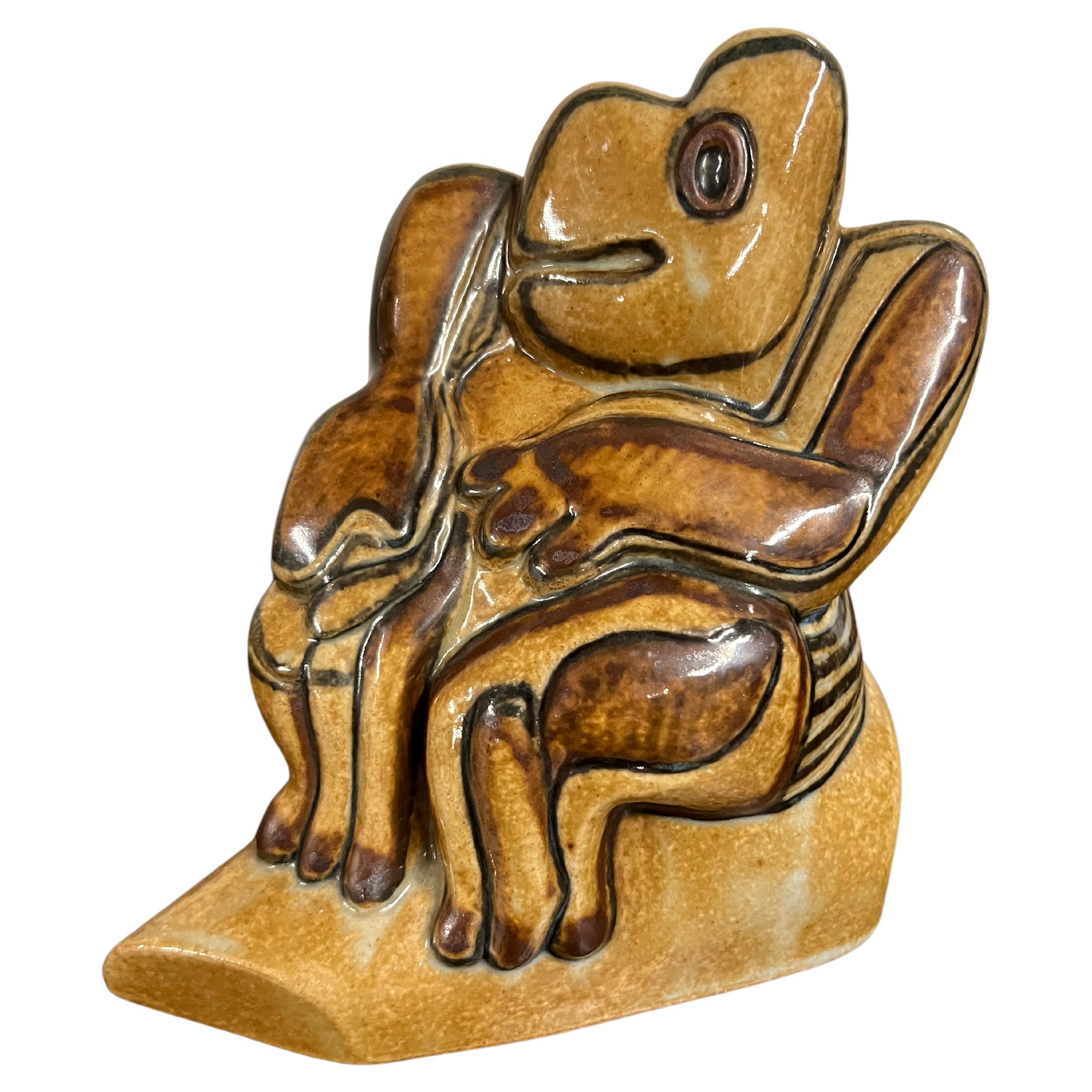 Figura astratta in ceramica #7047 di Sten Lykke Madsen Fabeldyr Line per I. A. B.