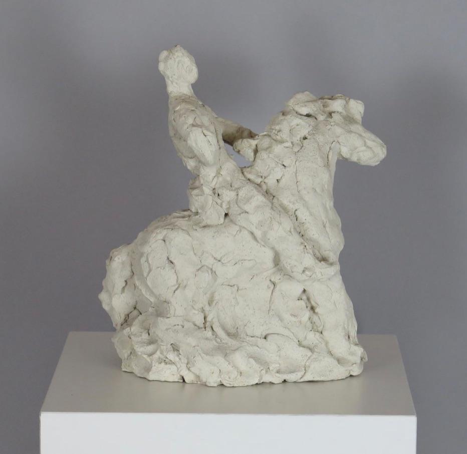 Escultura abstracta de cerámica de caballo. Francia, hacia 1970.