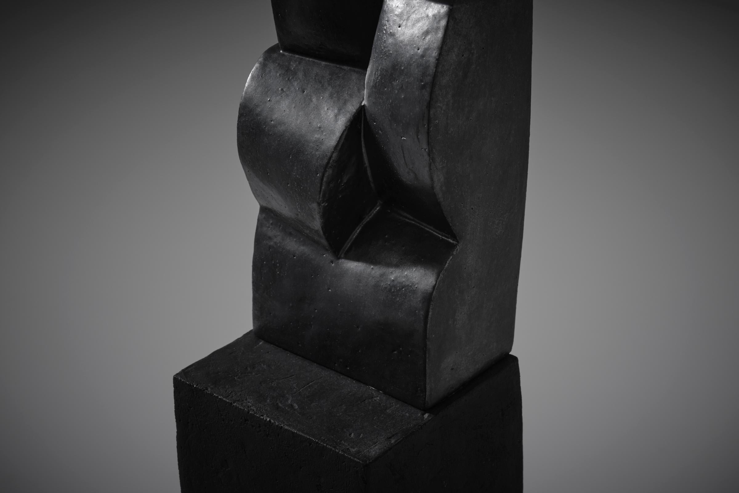 Mid-Century Modern Abstract Ceramic Sculpture by Cor Dam, 1970s