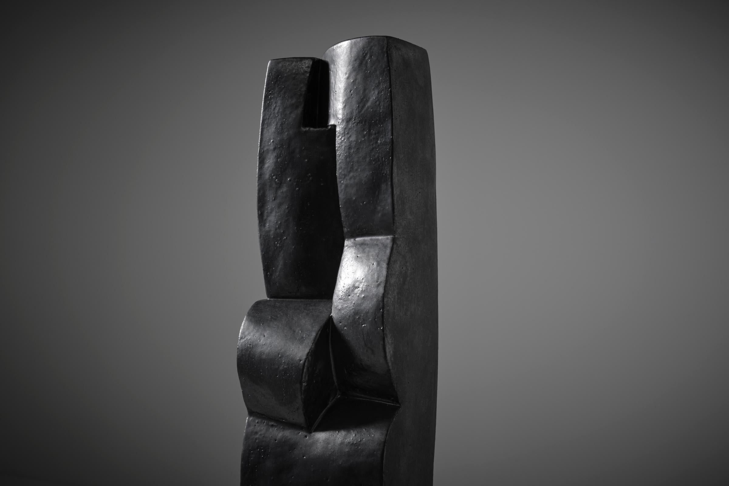 Abstract Ceramic Sculpture by Cor Dam, 1970s In Good Condition In Rotterdam, NL