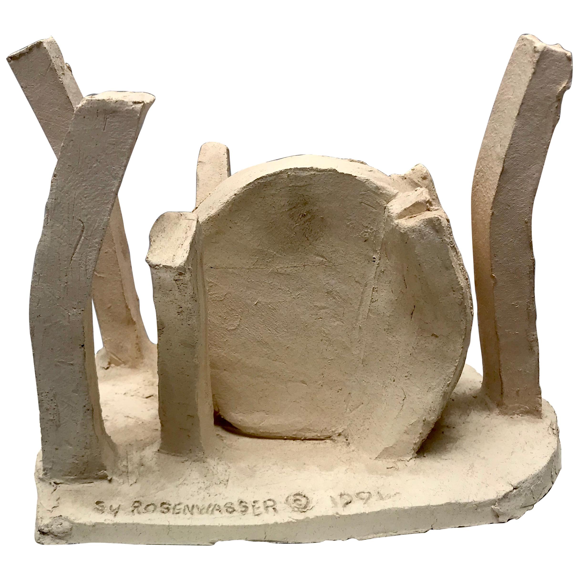 Abstract Ceramic Sculpture by Seymour Rosenwasser, 1991 For Sale
