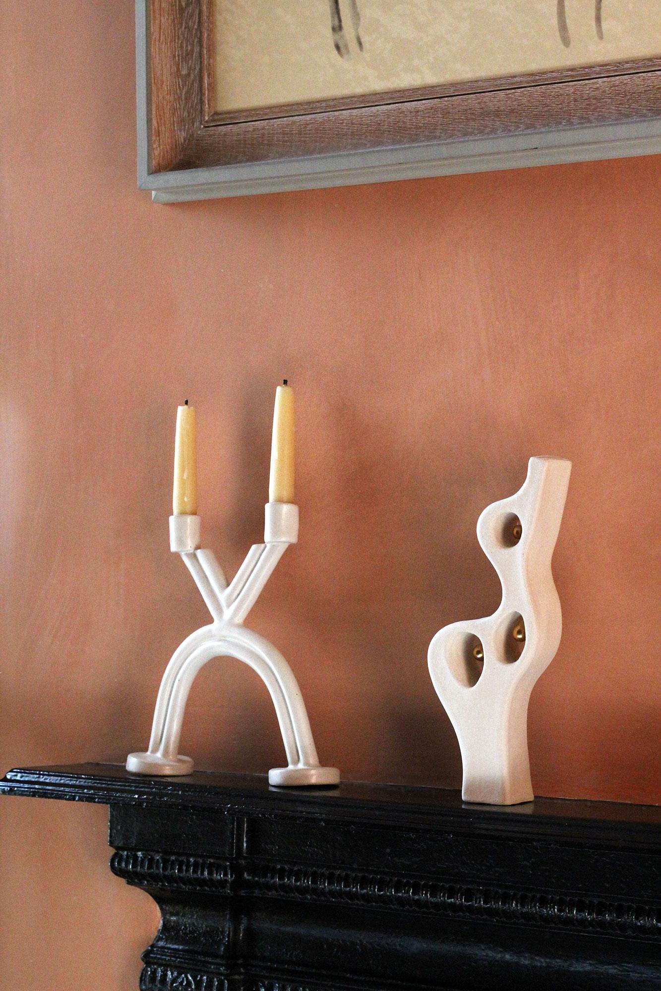 Abstract Ceramic Sculpture With Gold Lustre, “Fragments Within III” by Miyelle en vente 4