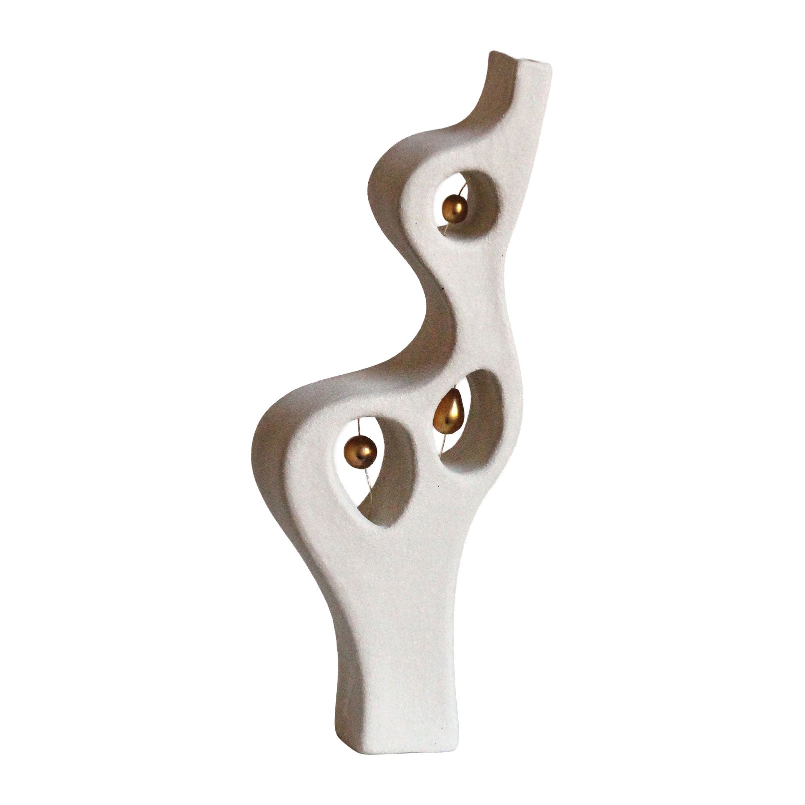 Abstract Ceramic Sculpture With Gold Lustre, “Fragments Within III” by Miyelle en vente