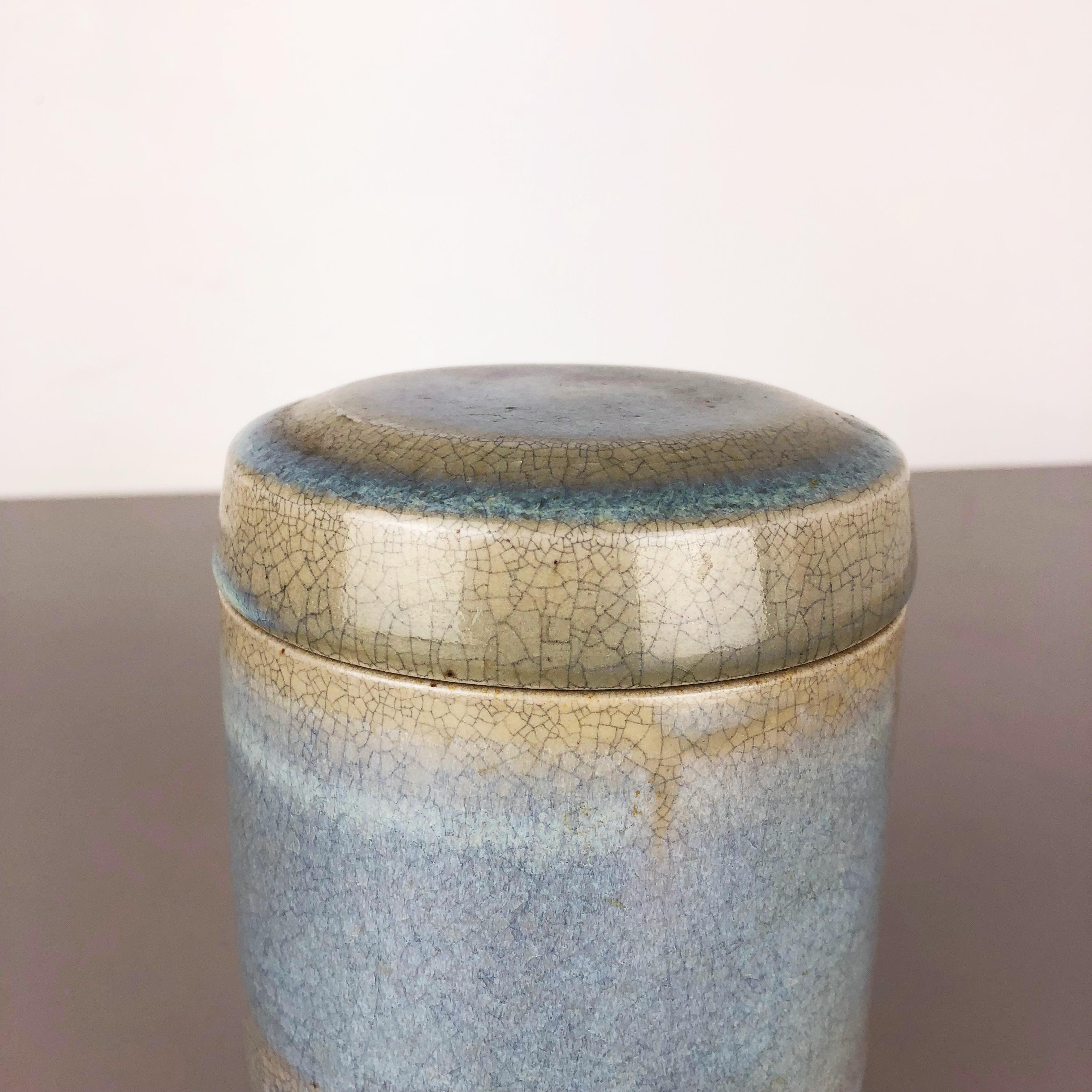 Abstract Ceramic Studio Pottery Lid Can by Wendelin Stahl, Germany, 1970s For Sale 5