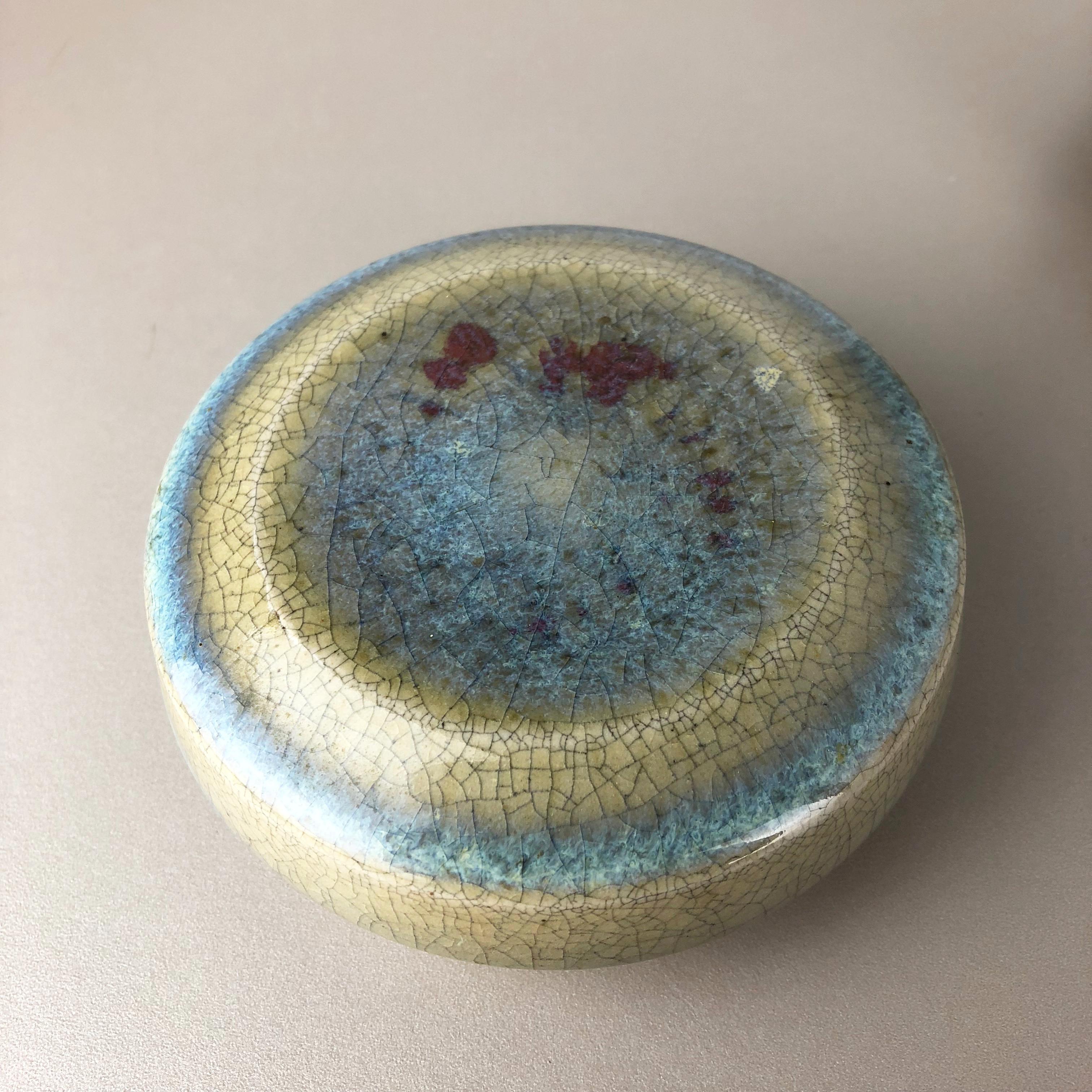 Abstract Ceramic Studio Pottery Lid Can by Wendelin Stahl, Germany, 1970s For Sale 8