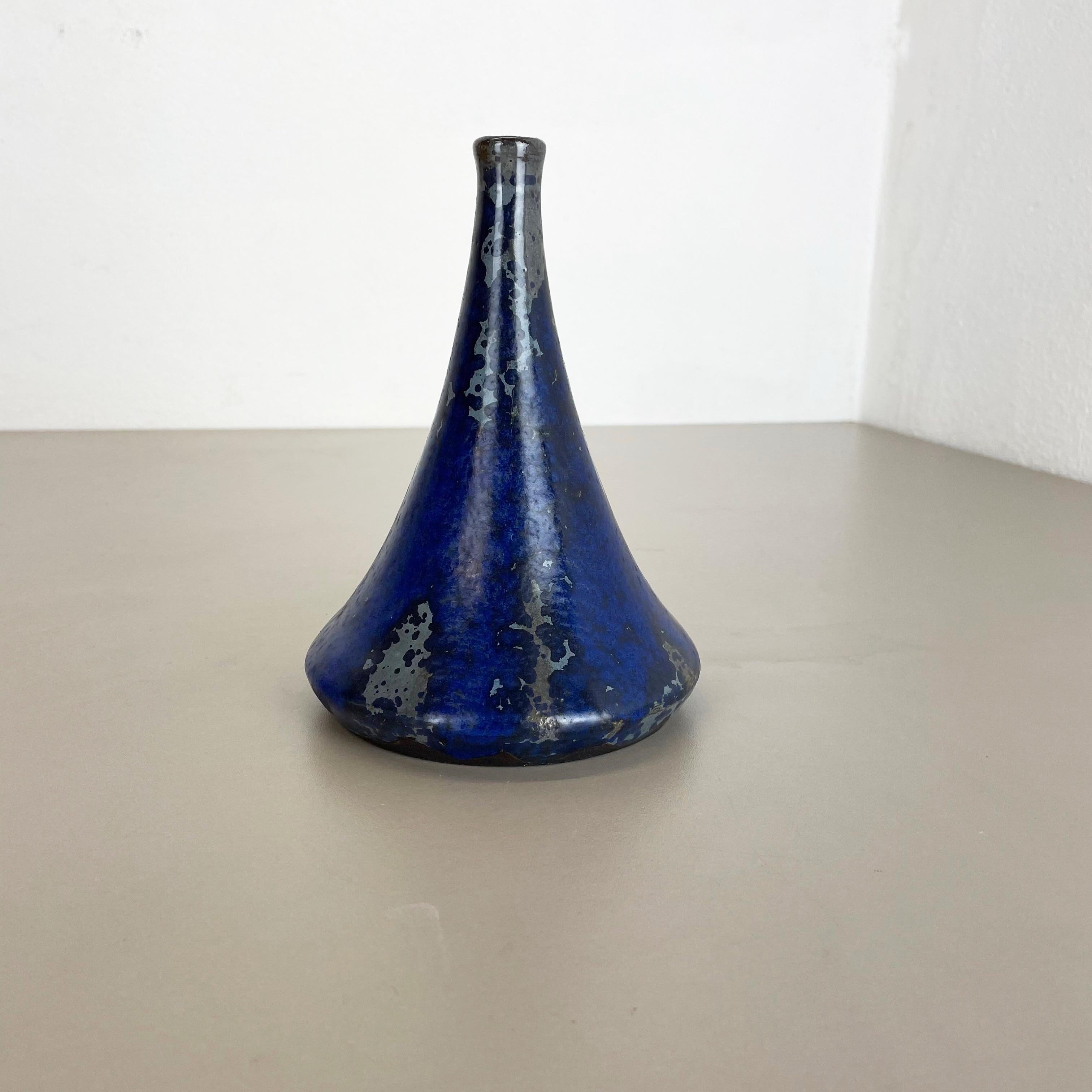 Mid-Century Modern Abstract Ceramic Studio Pottery Vase by Gerhard Liebenthron, Germany, 1960s For Sale