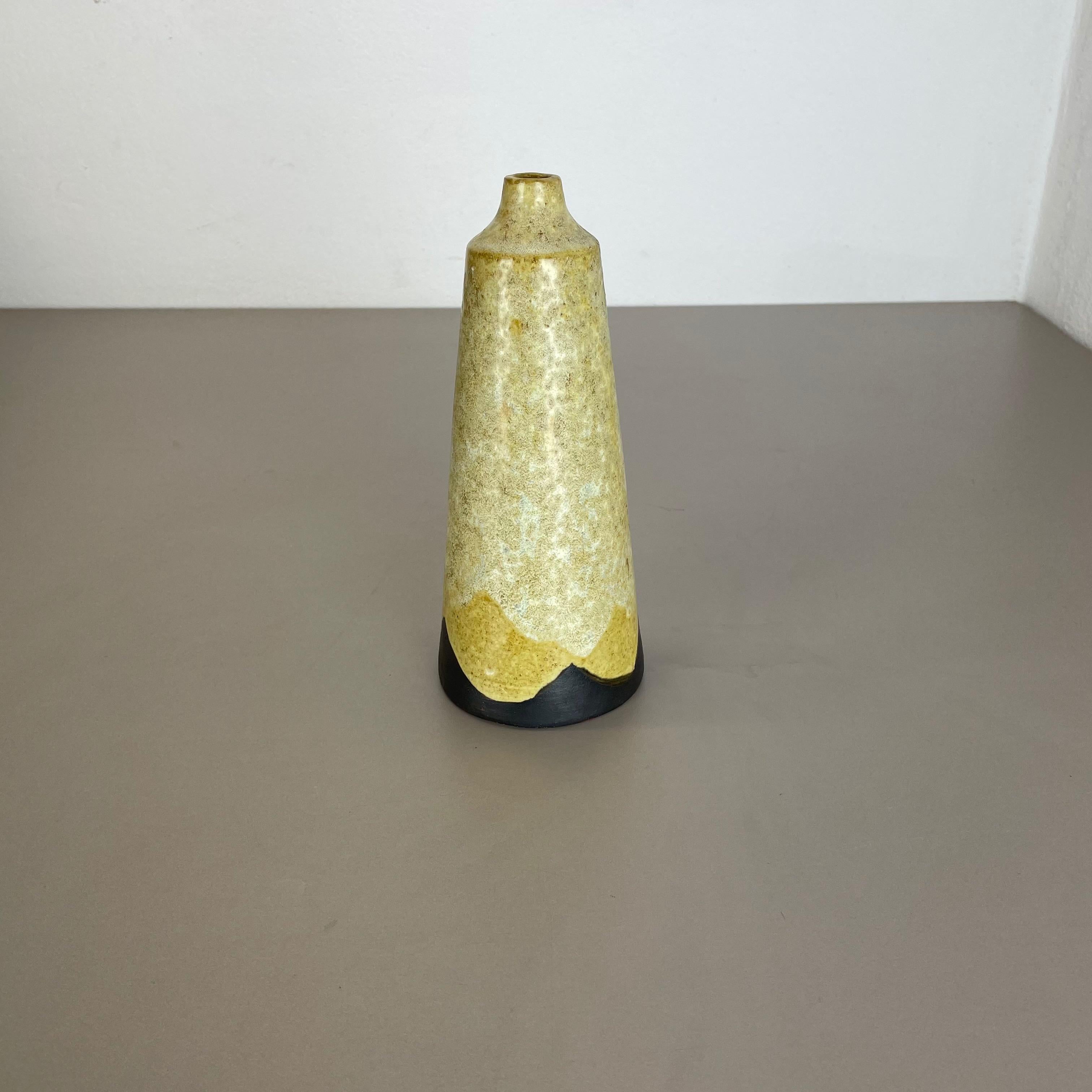 Mid-Century Modern Abstract Ceramic Studio Pottery Vase by Gerhard Liebenthron, Germany, 1960s For Sale
