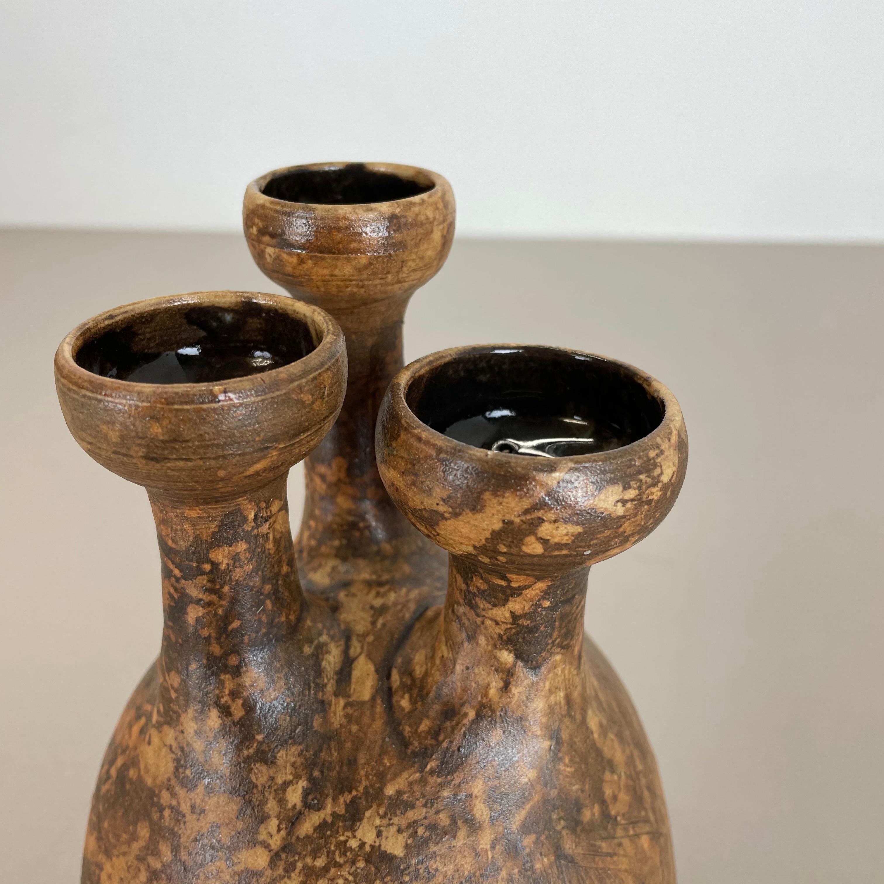 Abstract Ceramic Studio Pottery Vase by Gerhard Liebenthron, Germany, 1970s For Sale 7