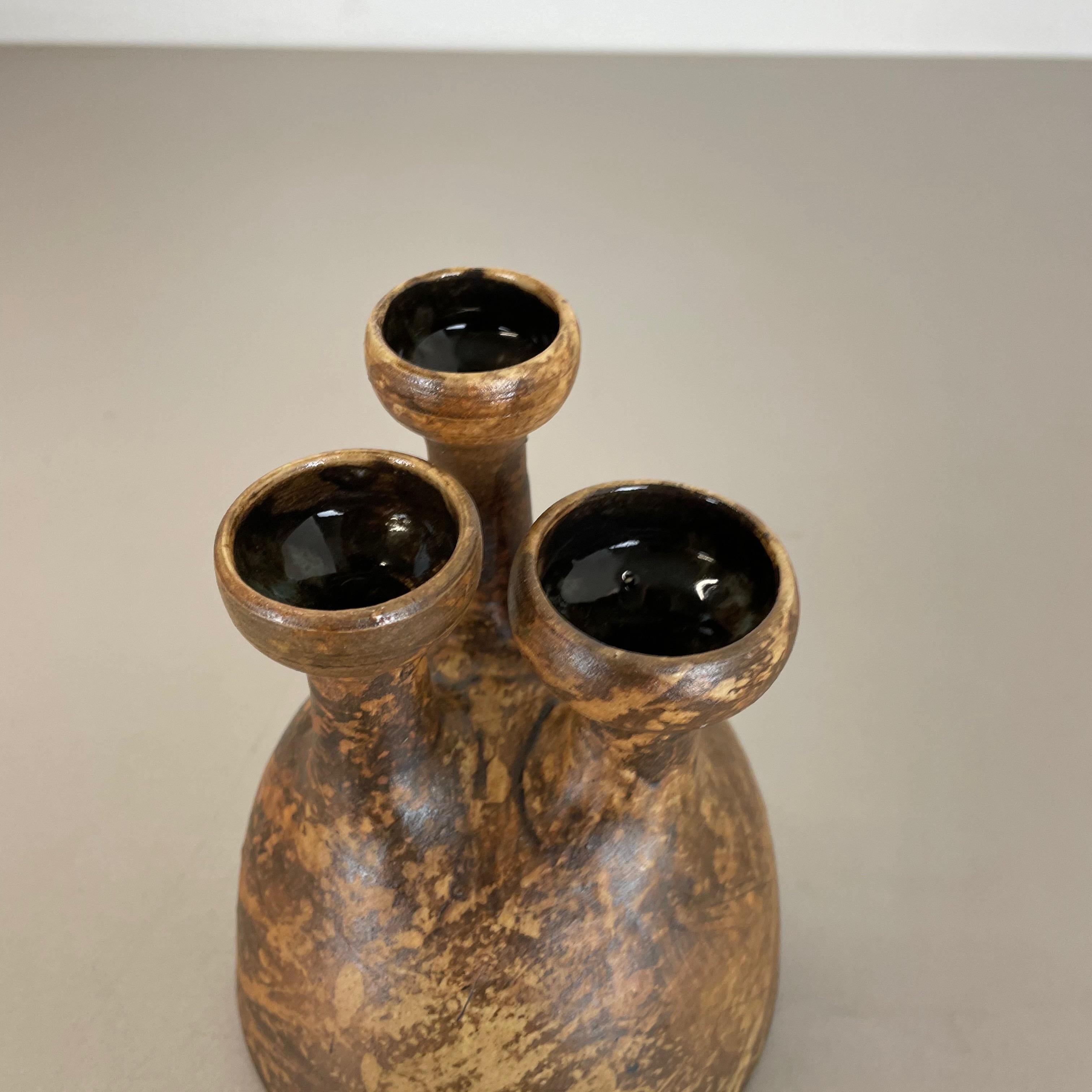 Abstract Ceramic Studio Pottery Vase by Gerhard Liebenthron, Germany, 1970s For Sale 8