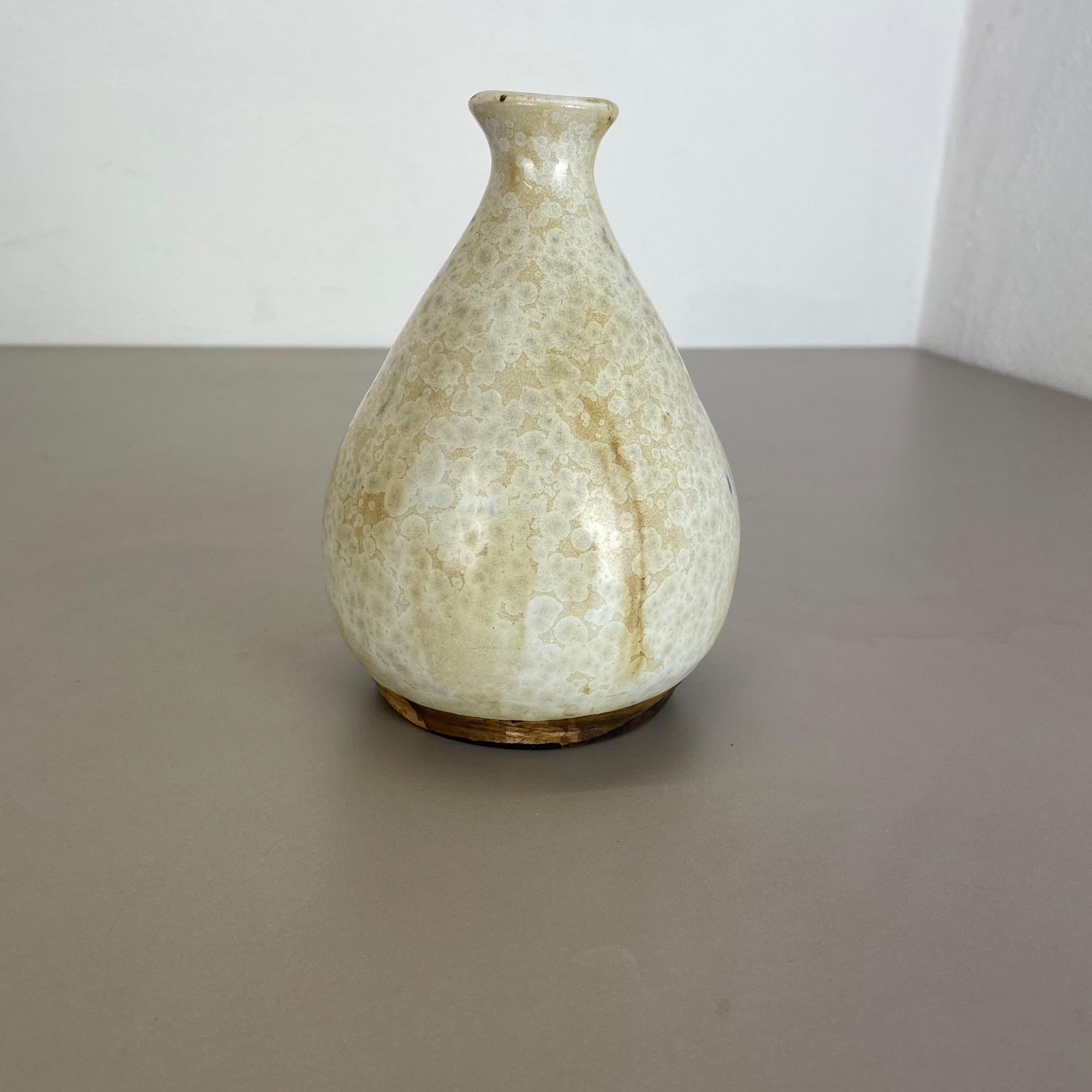 Mid-Century Modern Abstract Ceramic Studio Pottery Vase by Gerhard Liebenthron, Germany, 1970s For Sale
