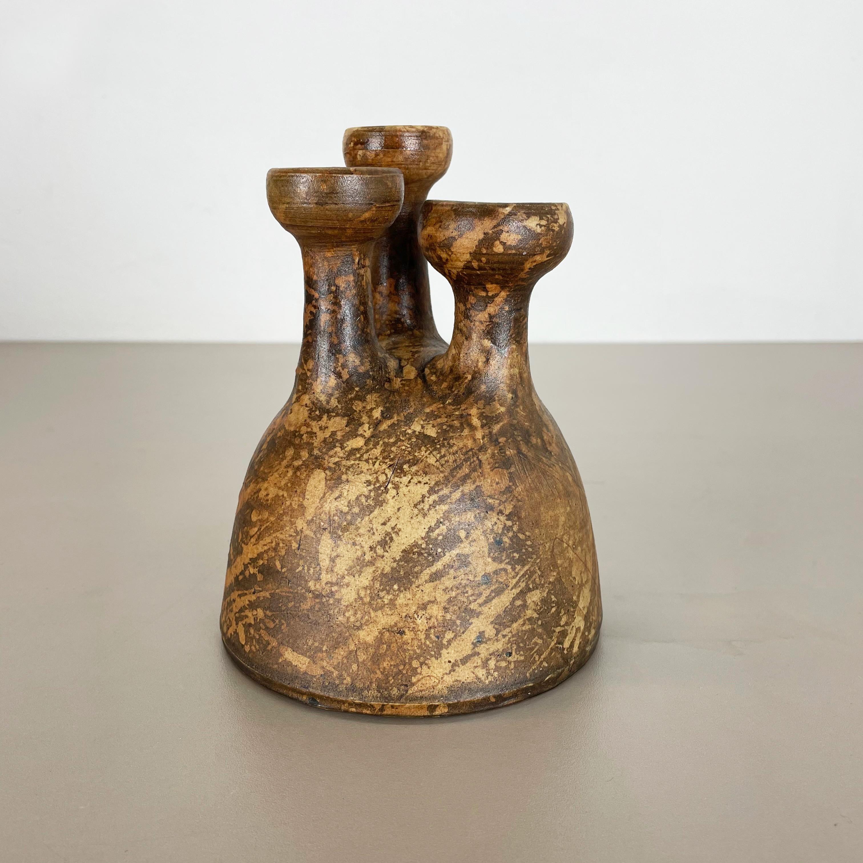 Abstrakte Keramikvase aus Studio-Keramik von Gerhard Liebenthron, Deutschland, 1970er Jahre (Moderne der Mitte des Jahrhunderts) im Angebot