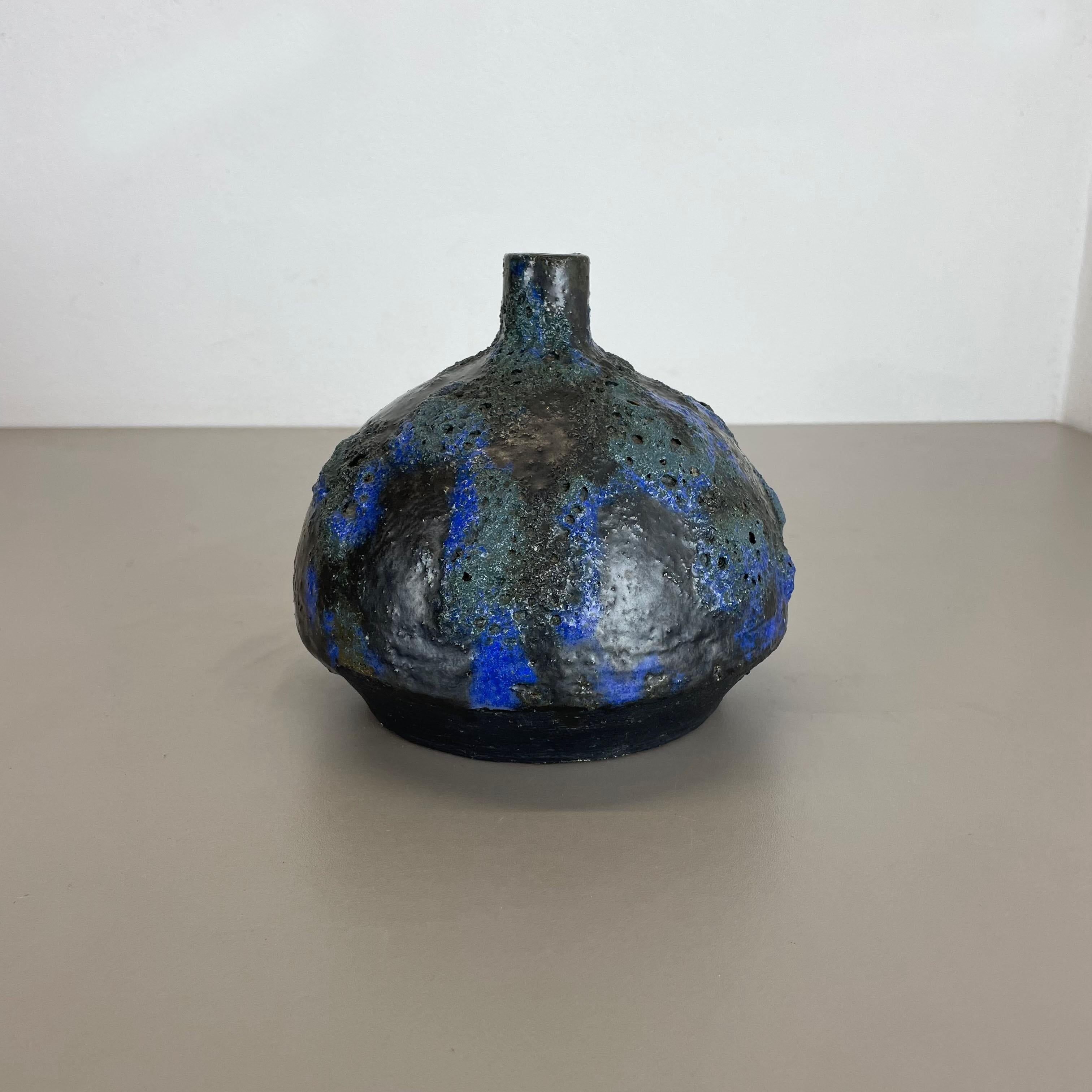 Mid-Century moderno Vaso astratto in ceramica Studio Pottery di Gerhard Liebenthron, Germania, anni '70 in vendita