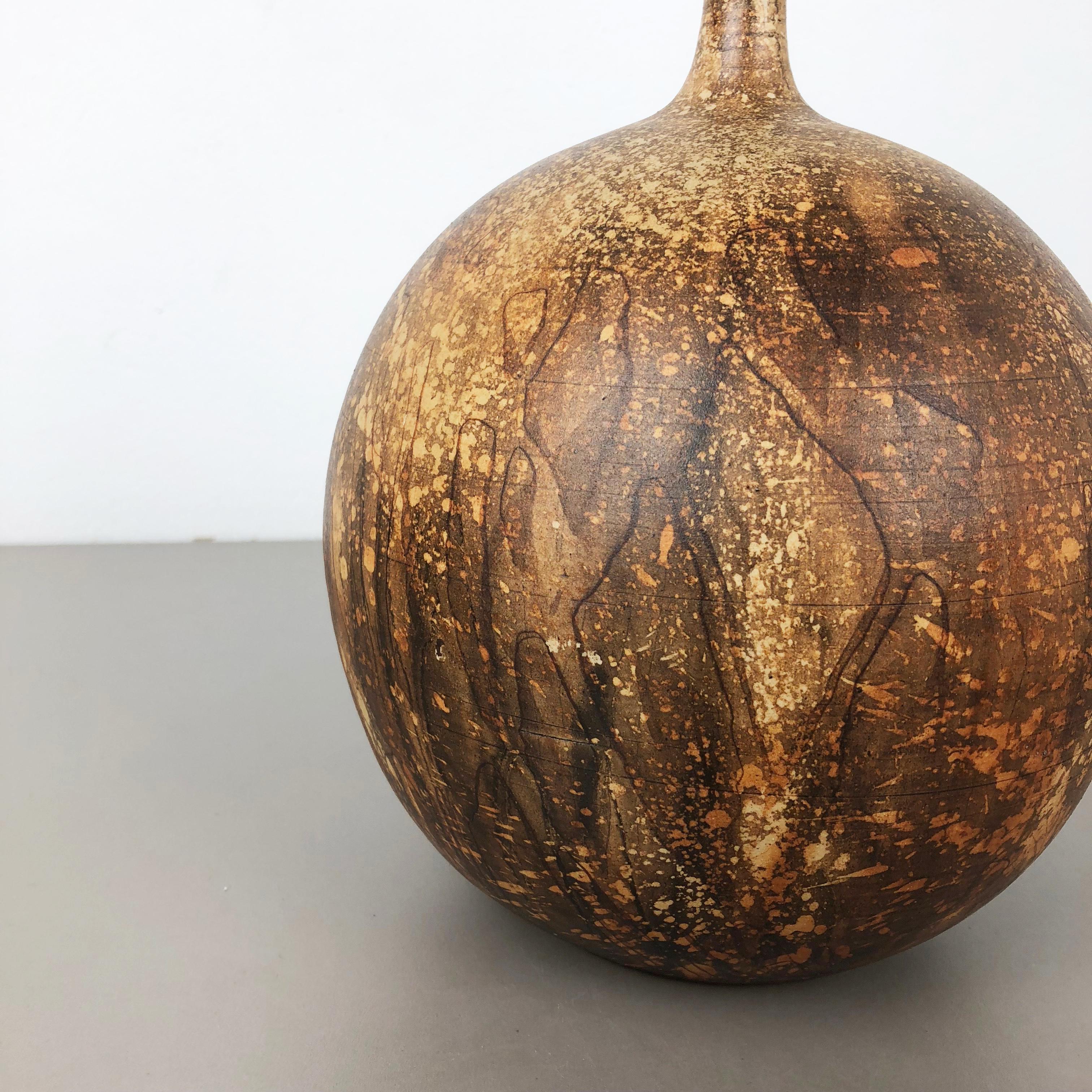 Abstract Ceramic Studio Pottery Vase by Gerhard Liebenthron, Germany, 1970s In Good Condition In Kirchlengern, DE