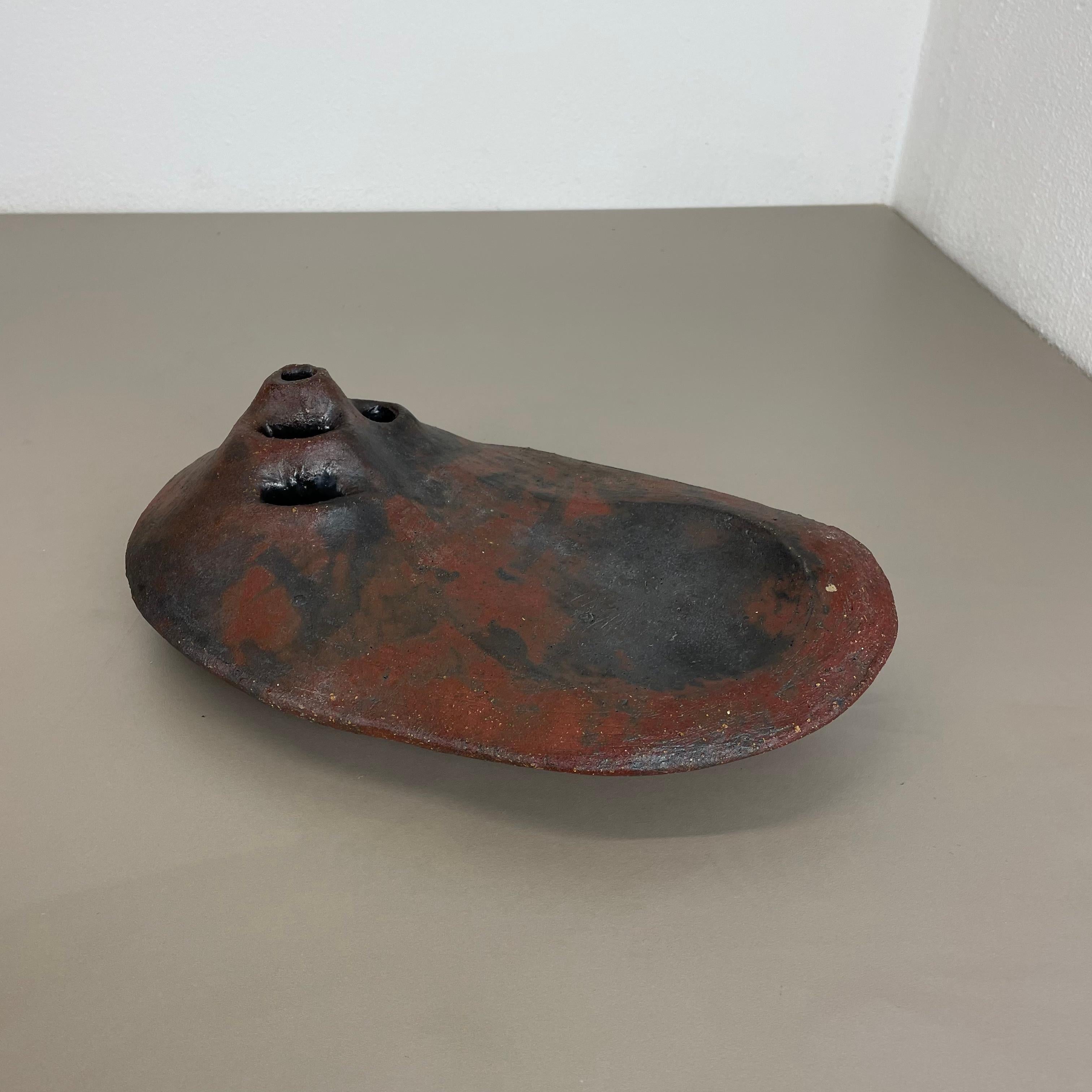 Abstrakte Studio-Keramik-Vase von Gerhard Liebenthron, Deutschland, 1970er Jahre im Zustand „Gut“ im Angebot in Kirchlengern, DE
