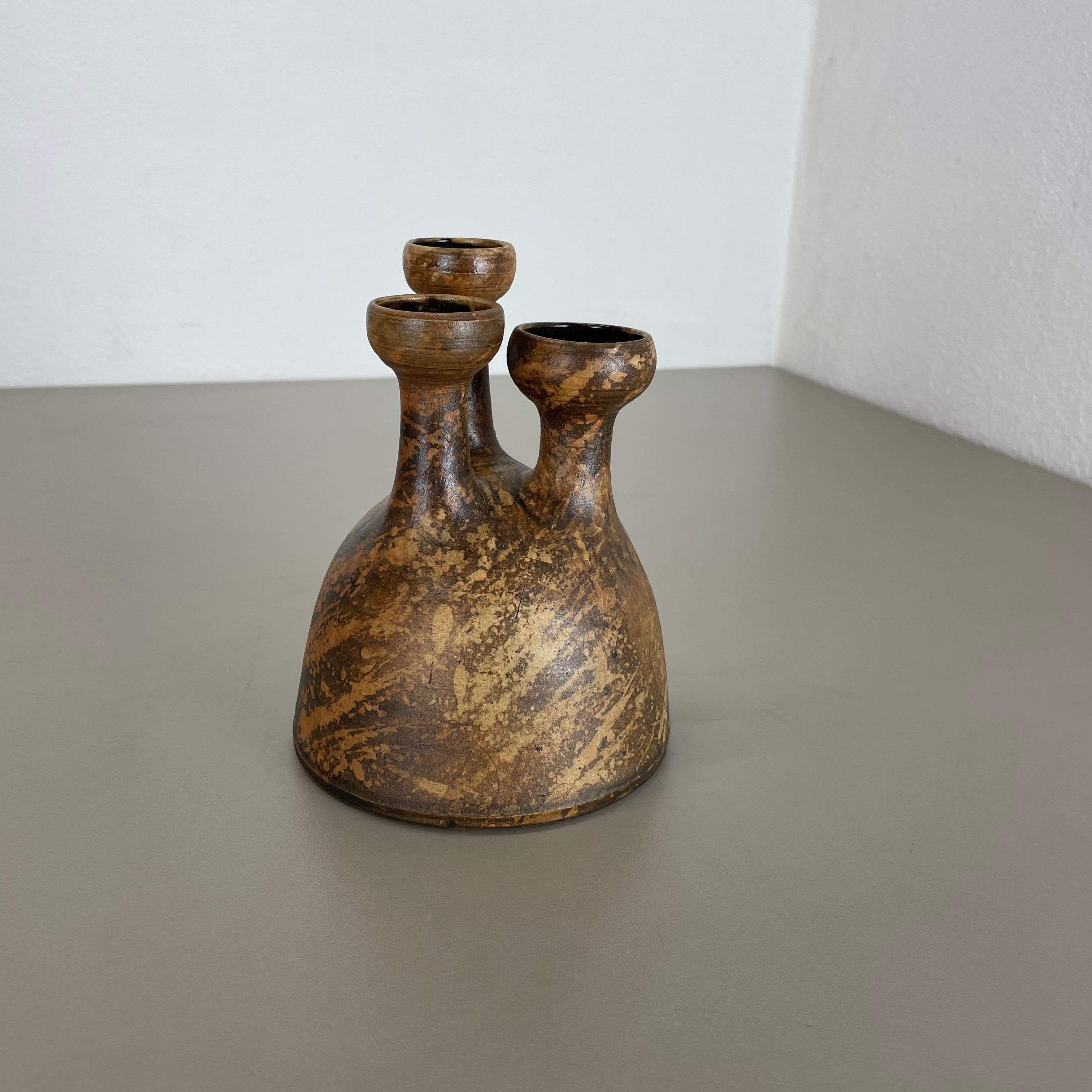 Abstract Ceramic Studio Pottery Vase by Gerhard Liebenthron, Germany, 1970s For Sale 1