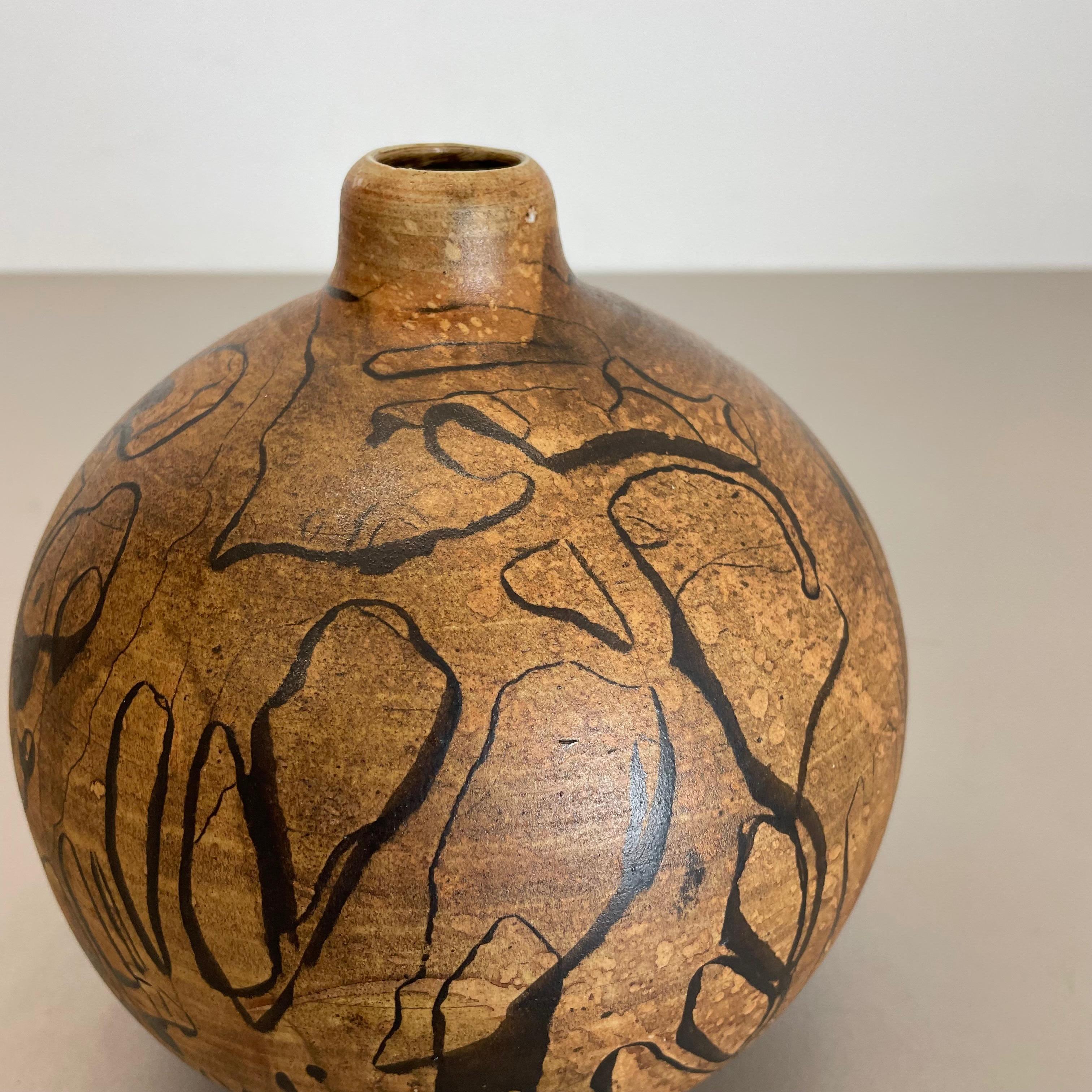 Vase en céramique abstraite de l'atelier de poterie de Gerhard Liebenthron, Allemagne, 1970 en vente 1
