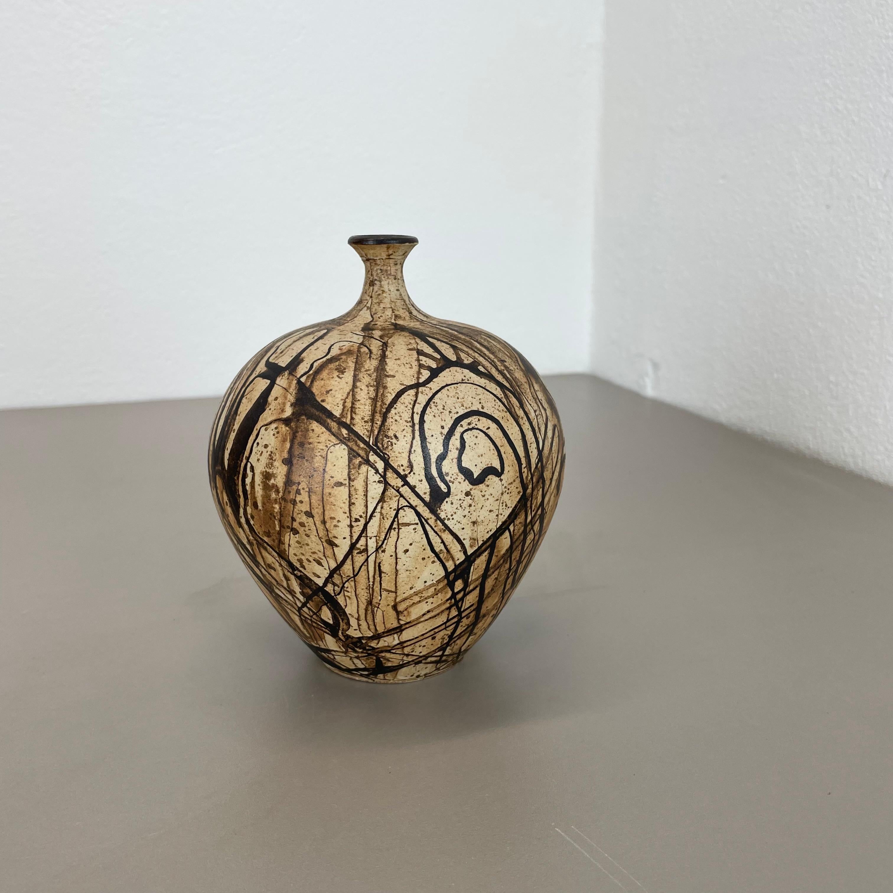 Abstract Ceramic Studio Pottery Vase by Gerhard Liebenthron, Germany, 1980s For Sale 5