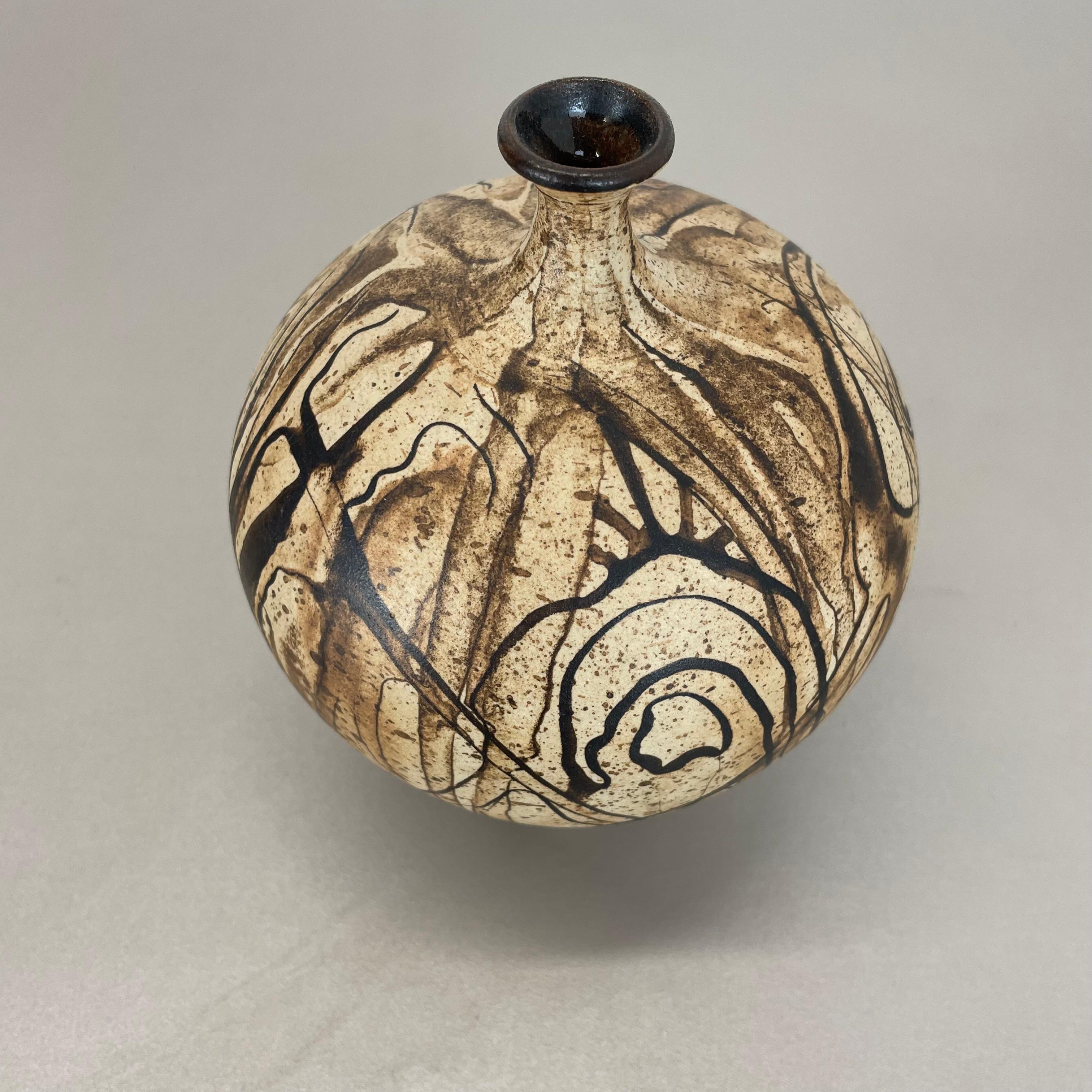 Abstract Ceramic Studio Pottery Vase by Gerhard Liebenthron, Germany, 1980s For Sale 7