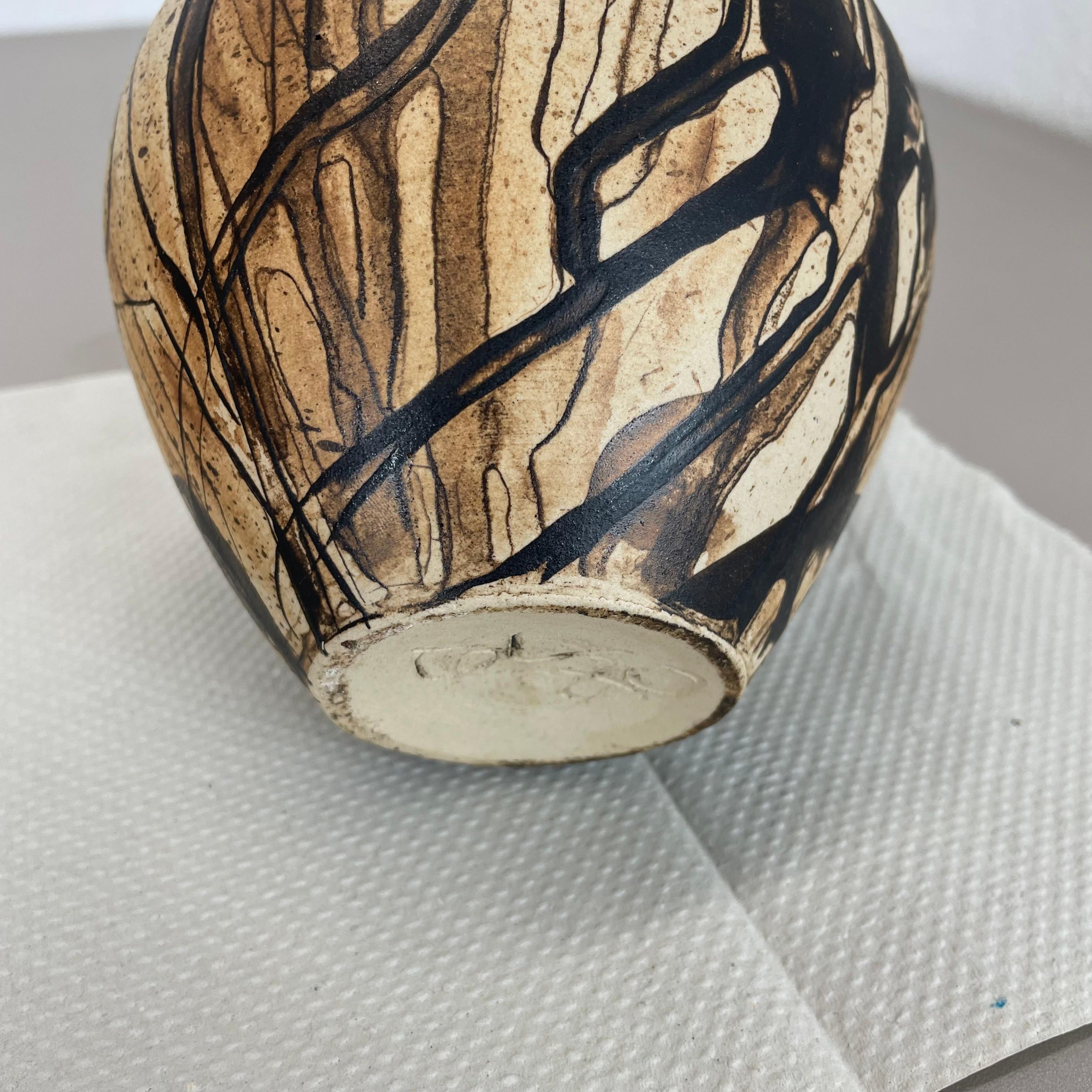 Abstract Ceramic Studio Pottery Vase by Gerhard Liebenthron, Germany, 1980s For Sale 8
