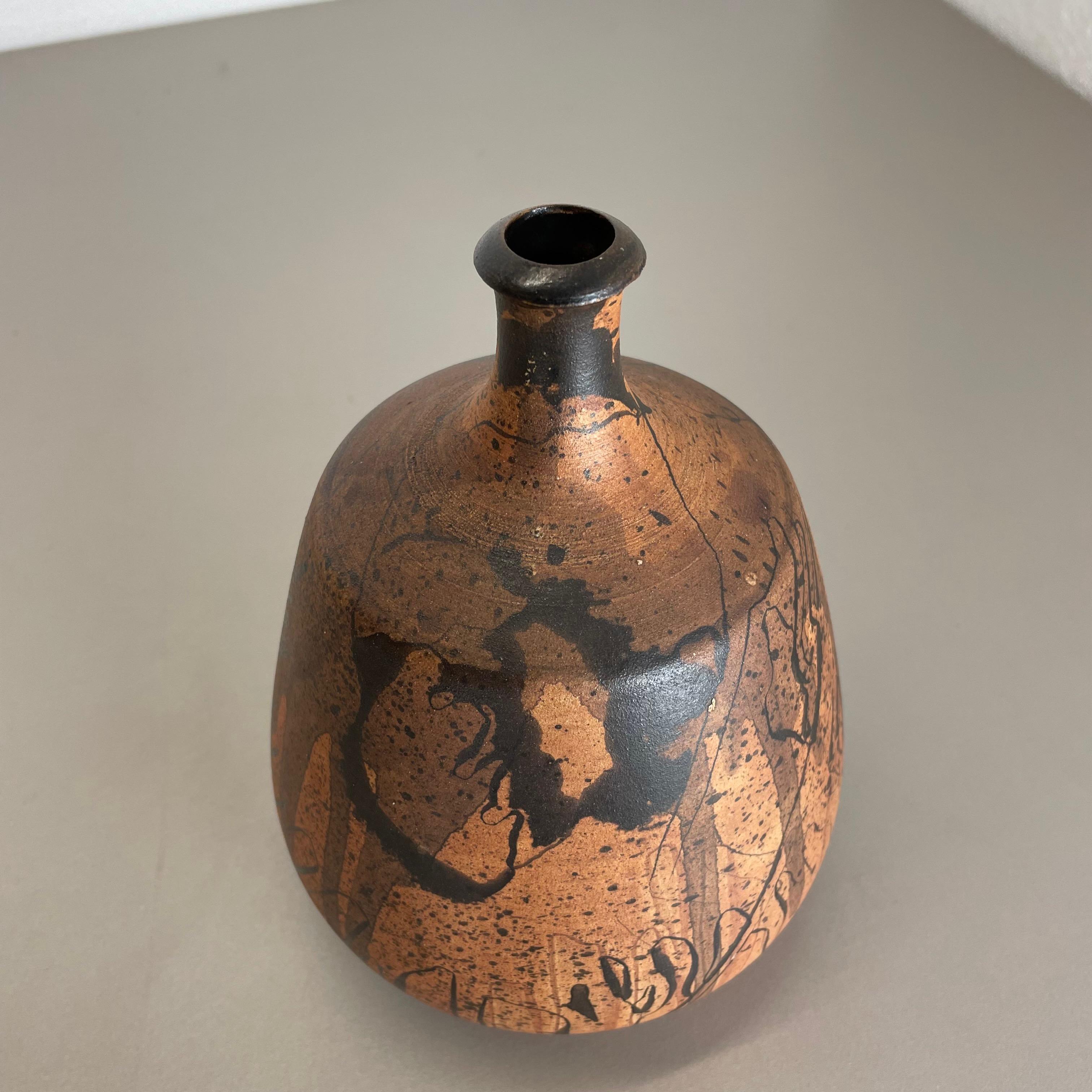 20th Century Abstract Ceramic Studio Pottery Vase by Gerhard Liebenthron, Germany, 1980s