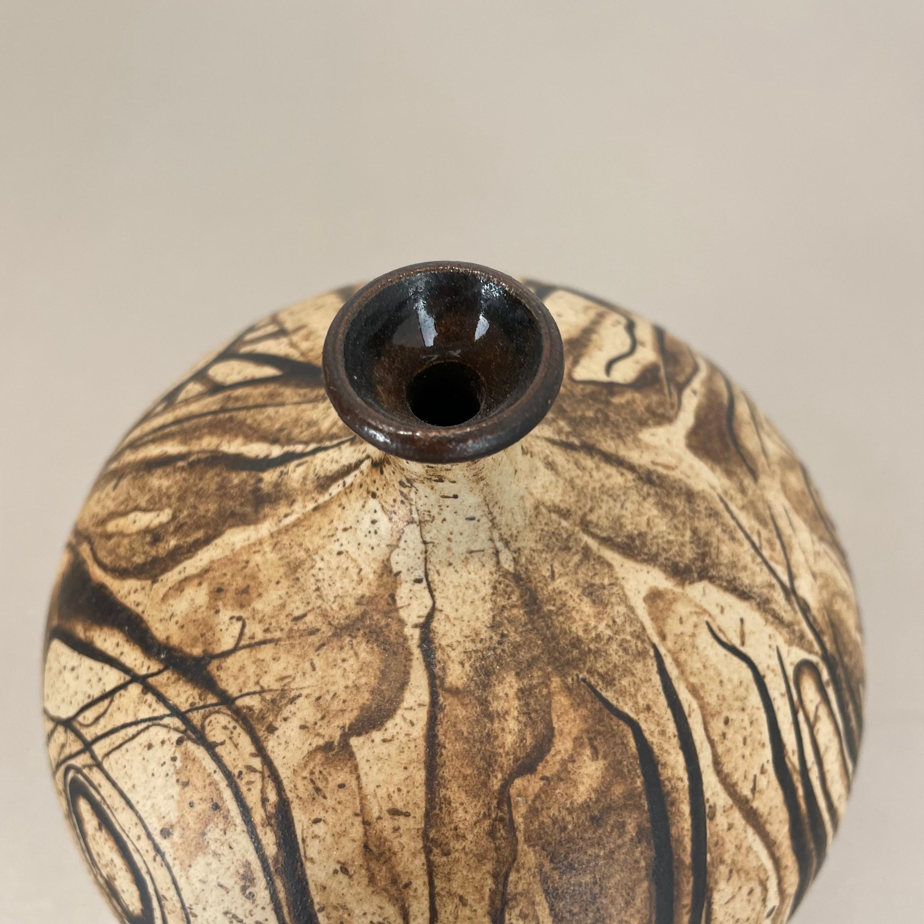 Abstract Ceramic Studio Pottery Vase by Gerhard Liebenthron, Germany, 1980s For Sale 1