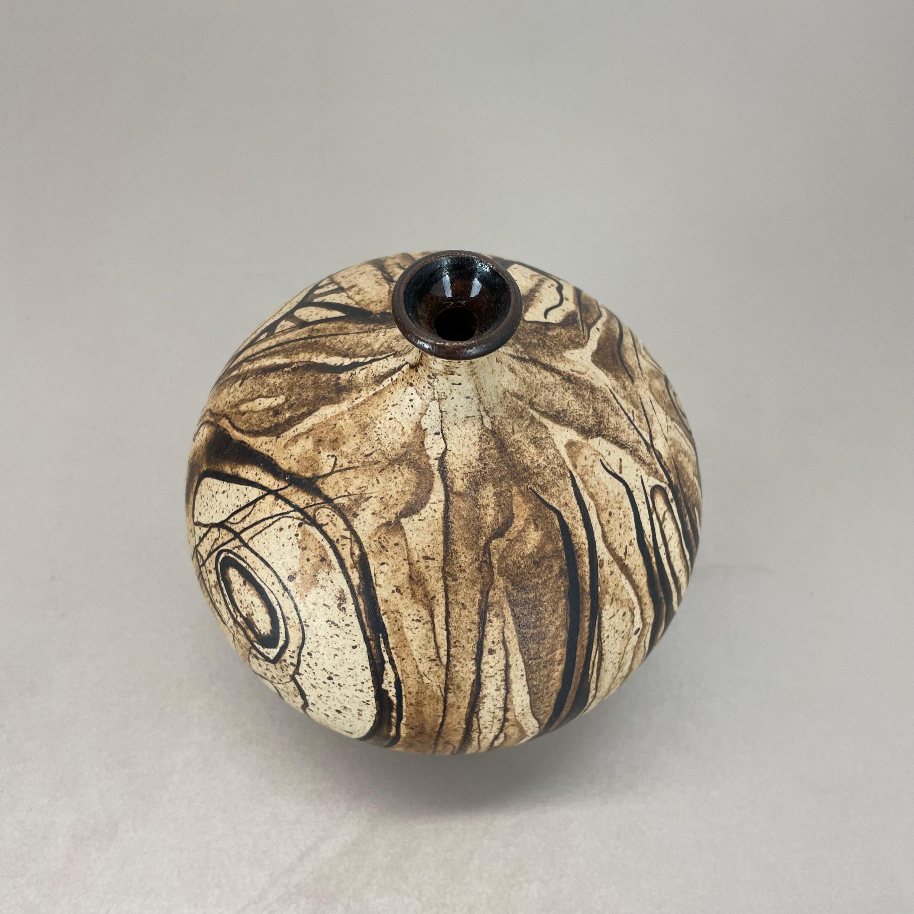 Abstract Ceramic Studio Pottery Vase by Gerhard Liebenthron, Germany, 1980s For Sale 2