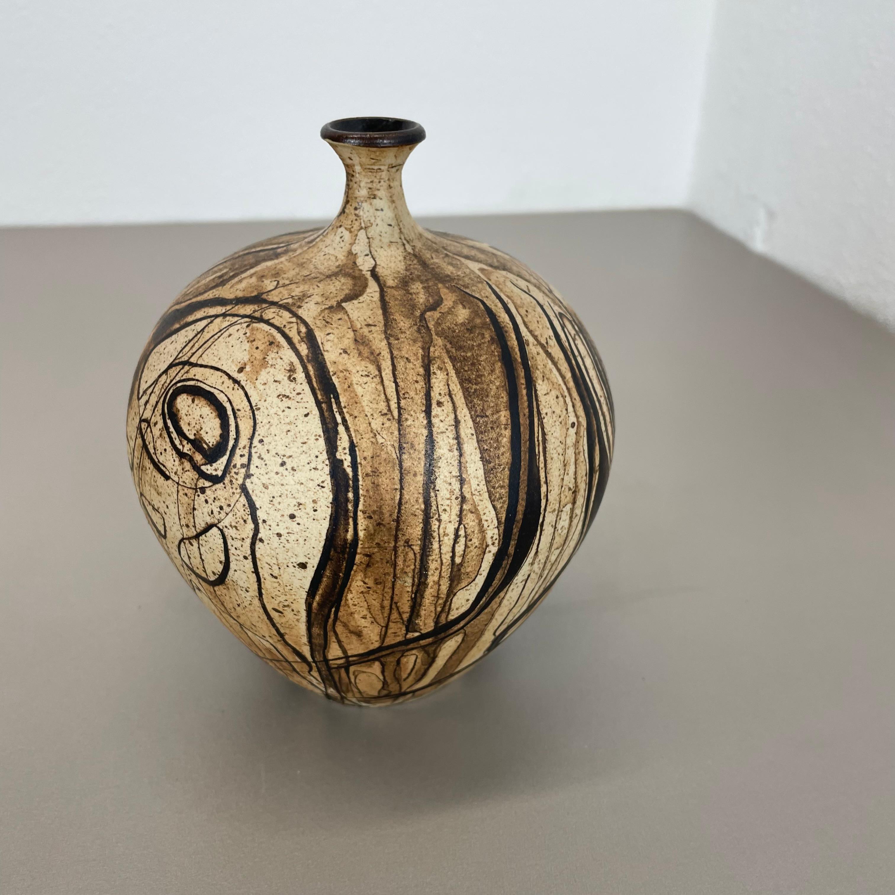 Abstract Ceramic Studio Pottery Vase by Gerhard Liebenthron, Germany, 1980s For Sale 3