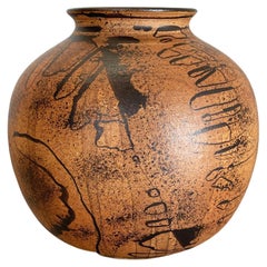 Abstrakte Keramikvase aus Studiokeramik von Gerhard Liebenthron, Deutschland, 1980er Jahre