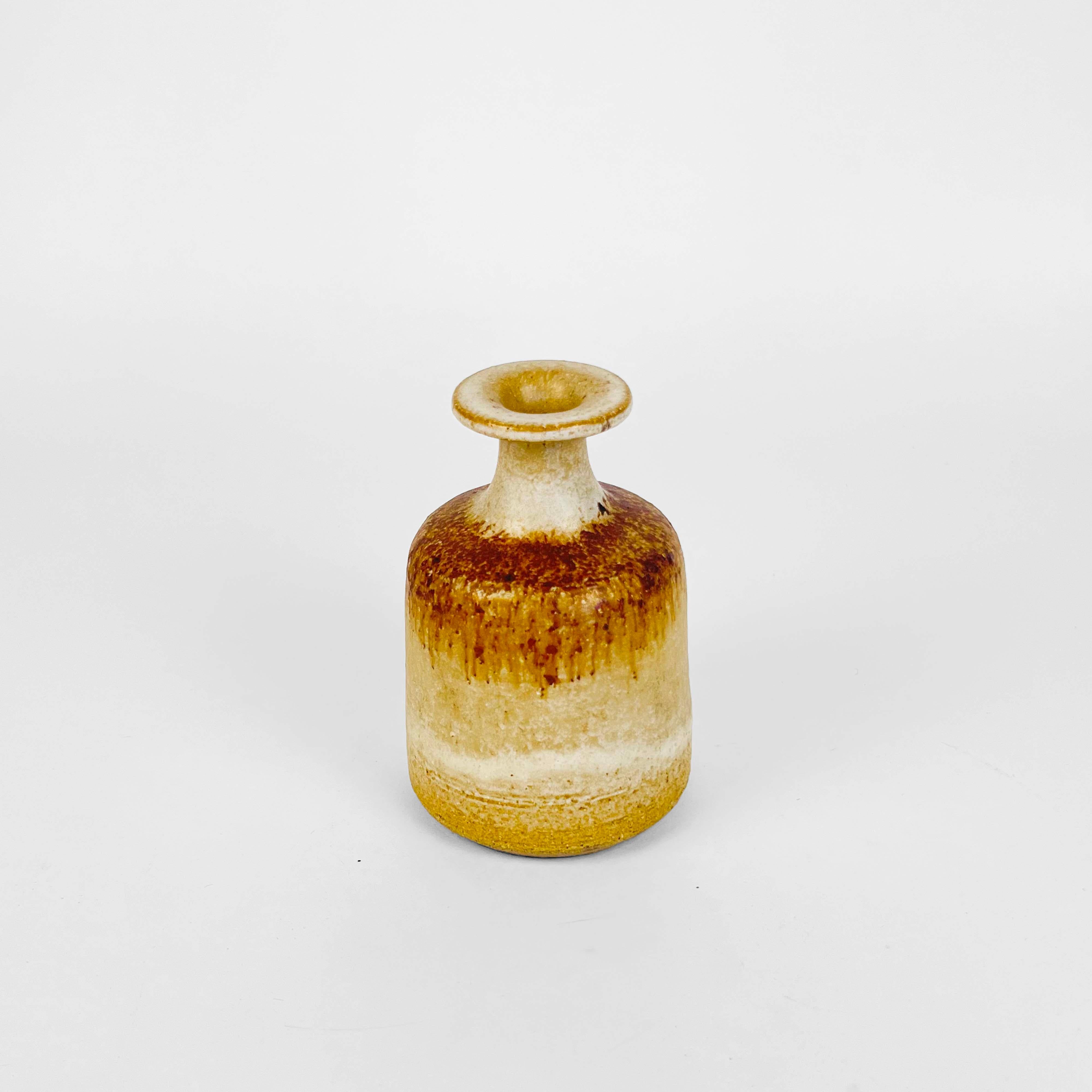 Vernissé Vase abstrait en céramique Studio Pottery de Rudi Stahl, Allemagne, années 1970 en vente