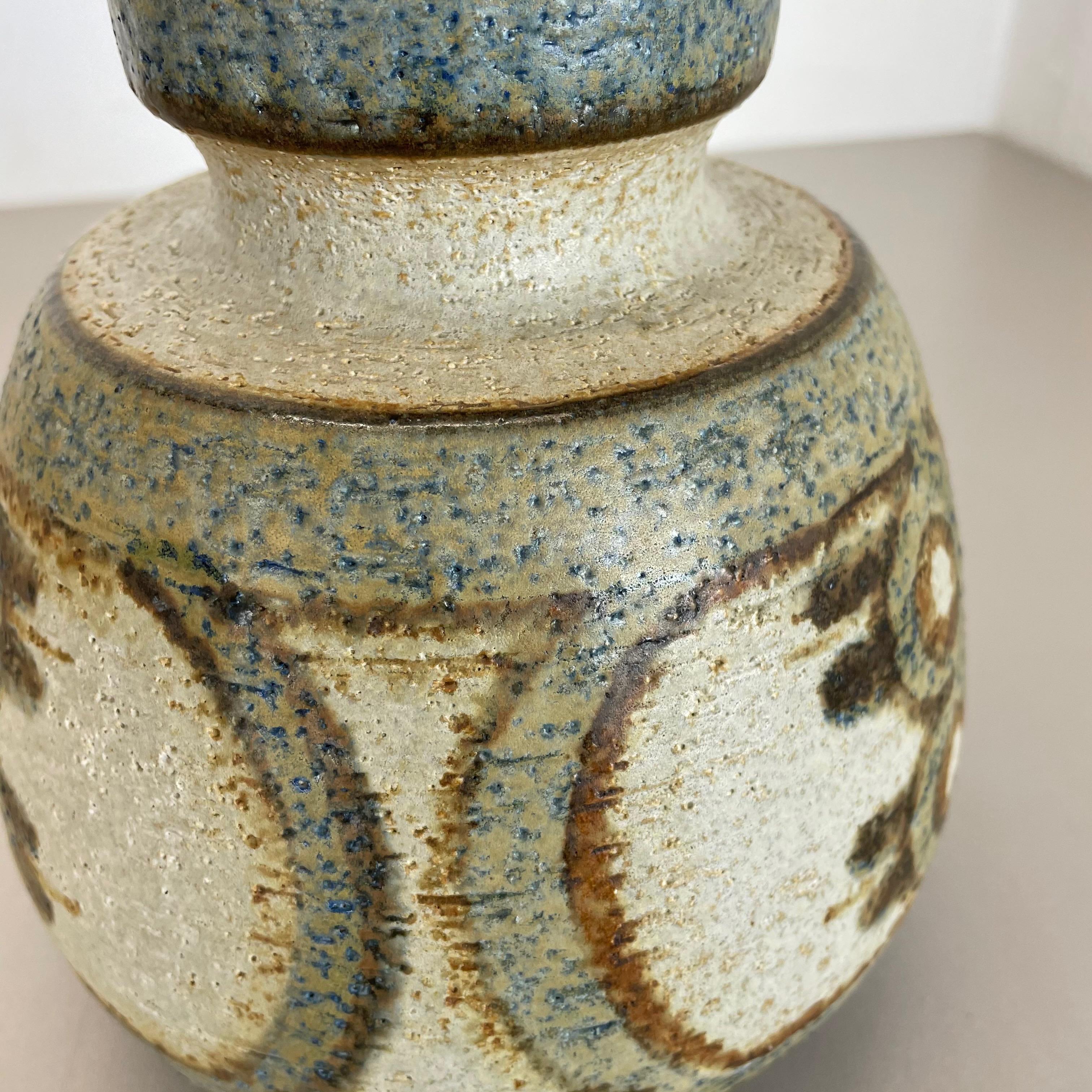 Abstract Ceramic Studio Pottery Vase by SOHOLM, Denmark 1970 For Sale 4