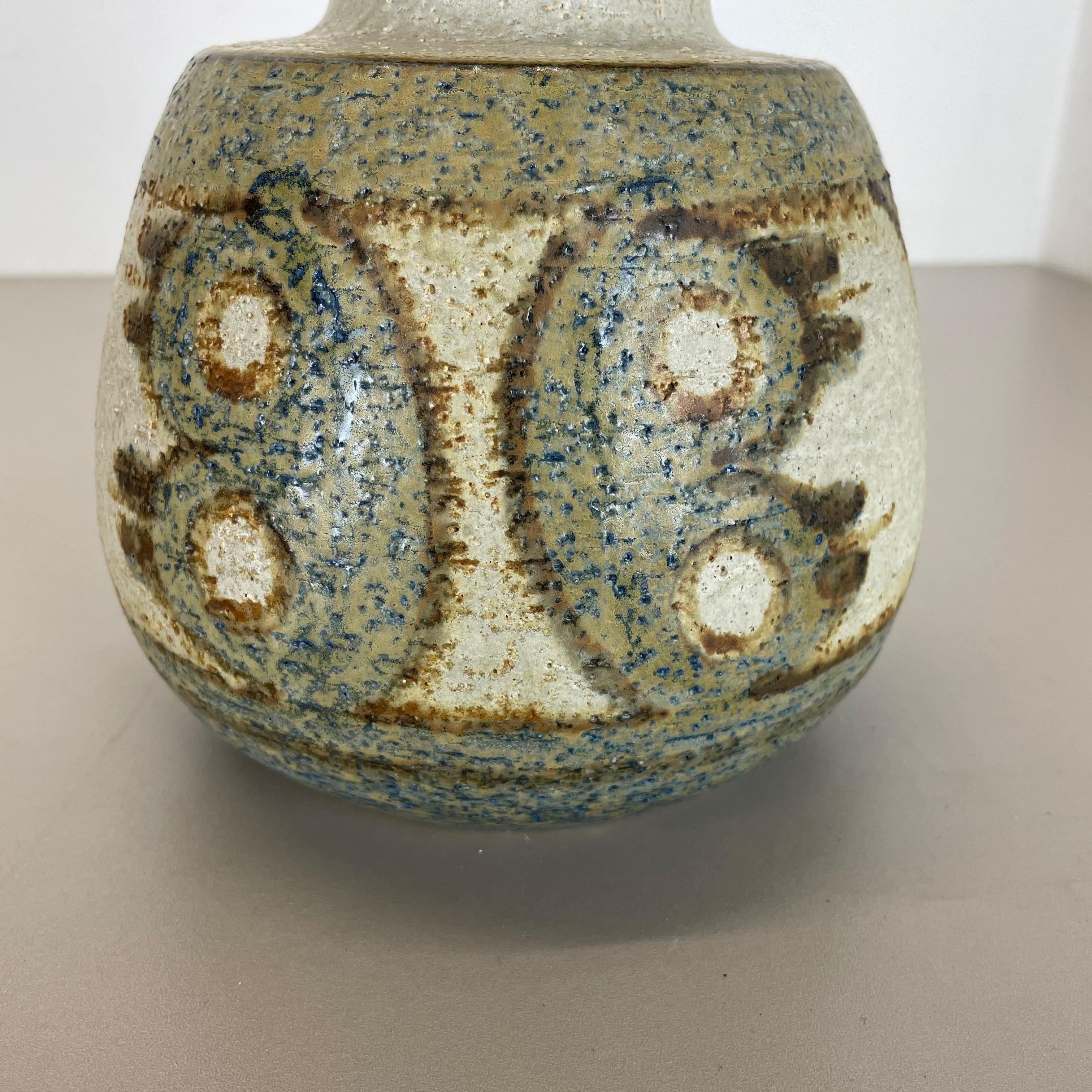 Abstract Ceramic Studio Pottery Vase by SOHOLM, Denmark 1970 For Sale 5