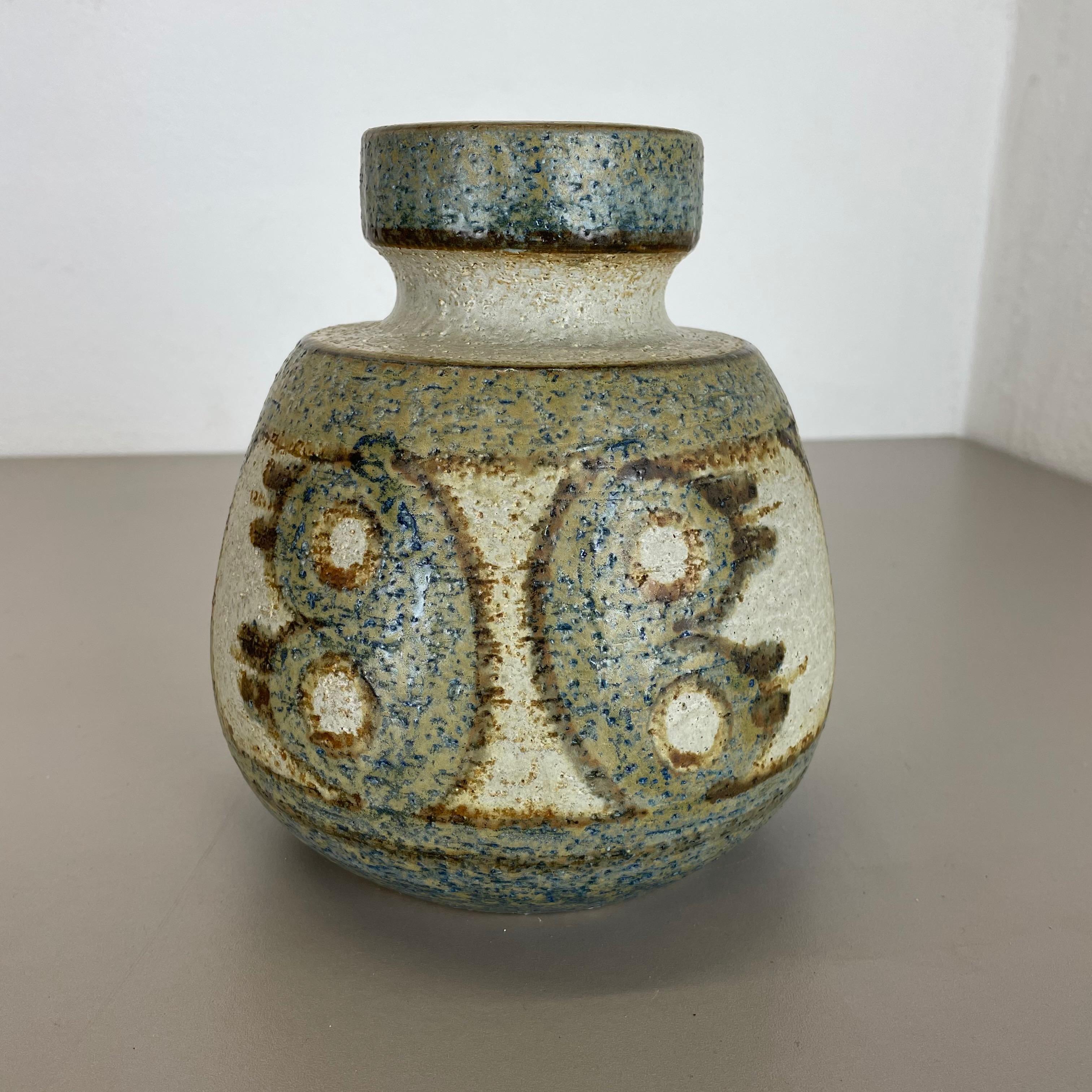 Abstrakte Studio-Keramik-Vase von SOHOLM, Dänemark 1970 im Angebot 7