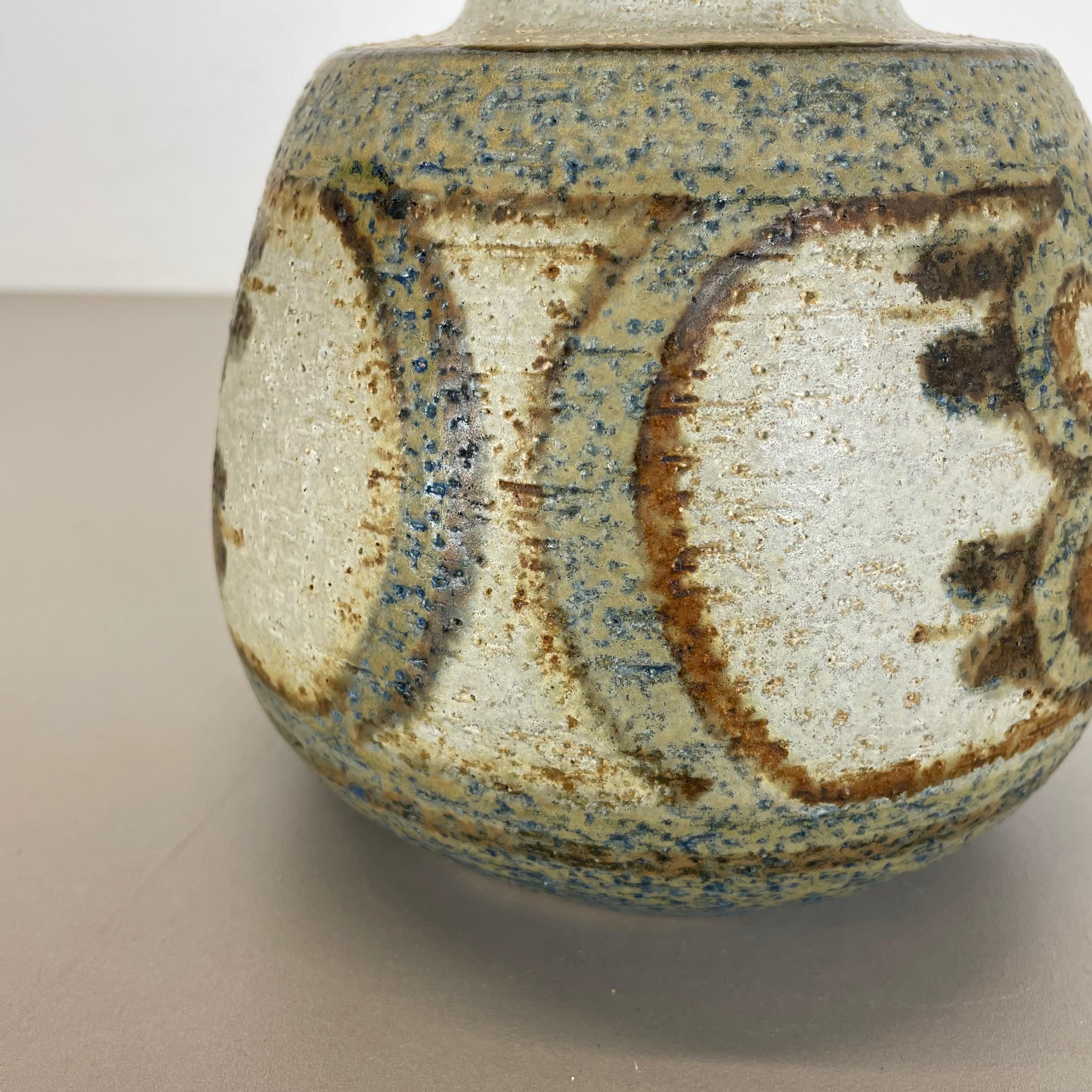 Abstract Ceramic Studio Pottery Vase by SOHOLM, Denmark 1970 For Sale 1