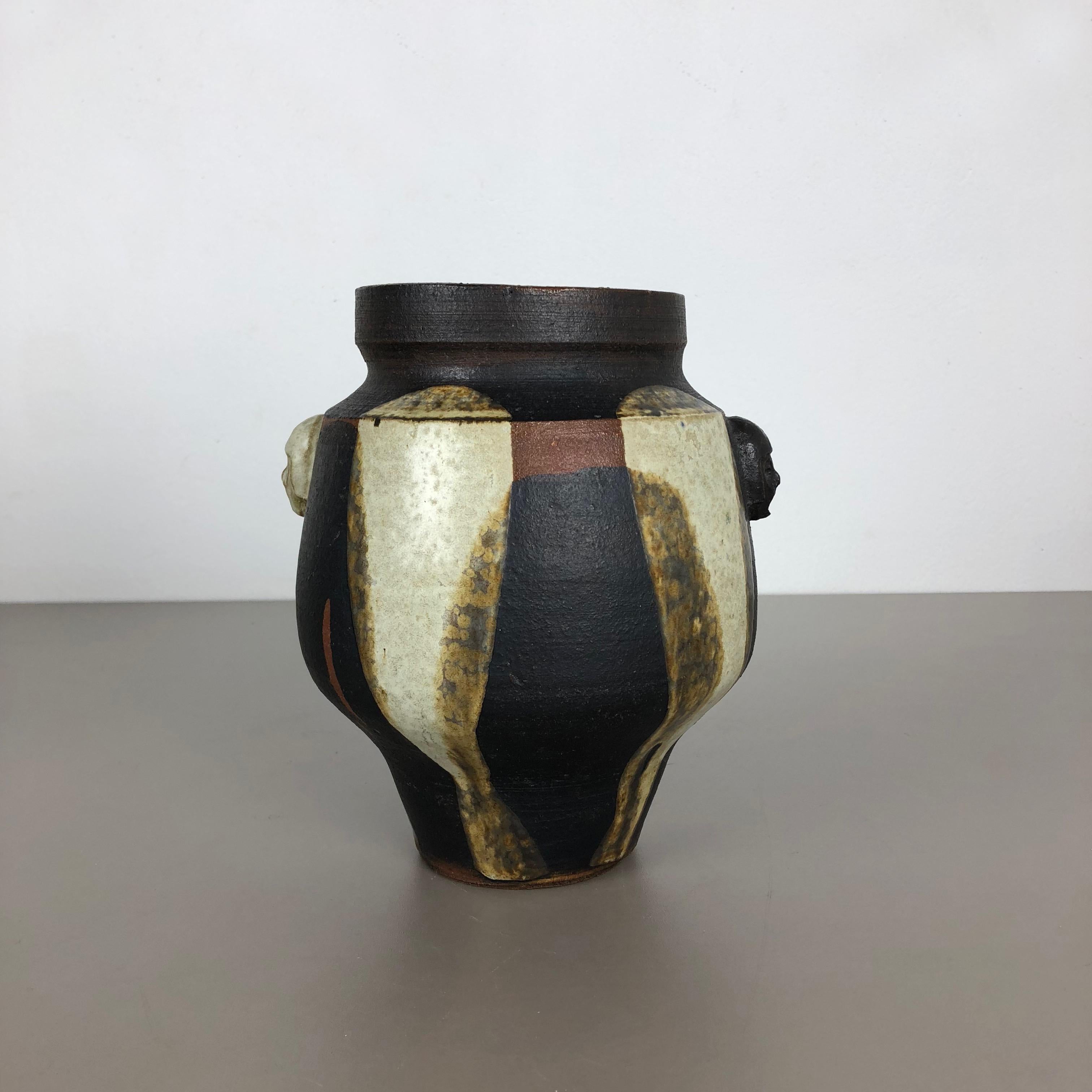 Mid-Century Modern Abstract Ceramic Studio Pottery Vase 