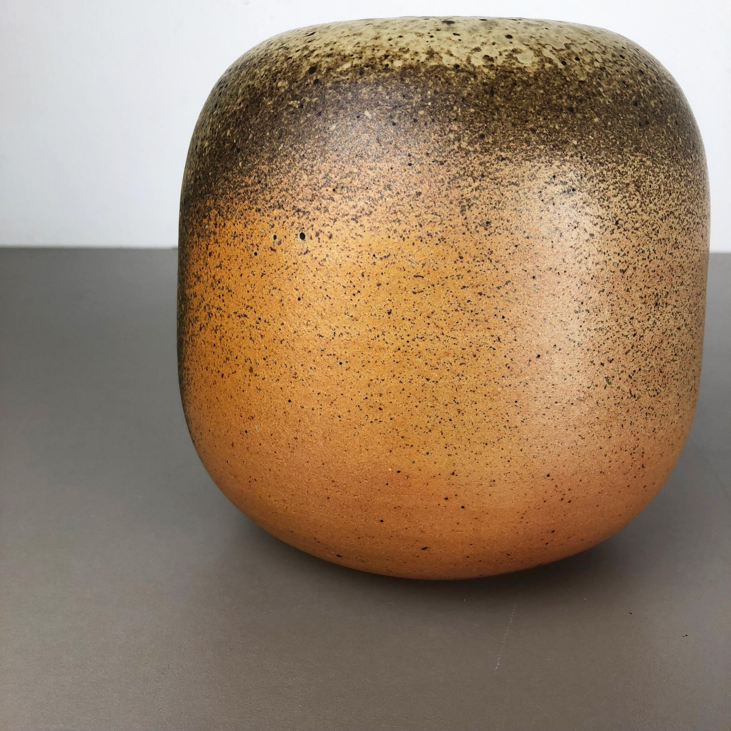 20th Century Abstract Ceramic Studio Pottery Vase Object Horst Kerstan, Kandern Germany 1980s For Sale